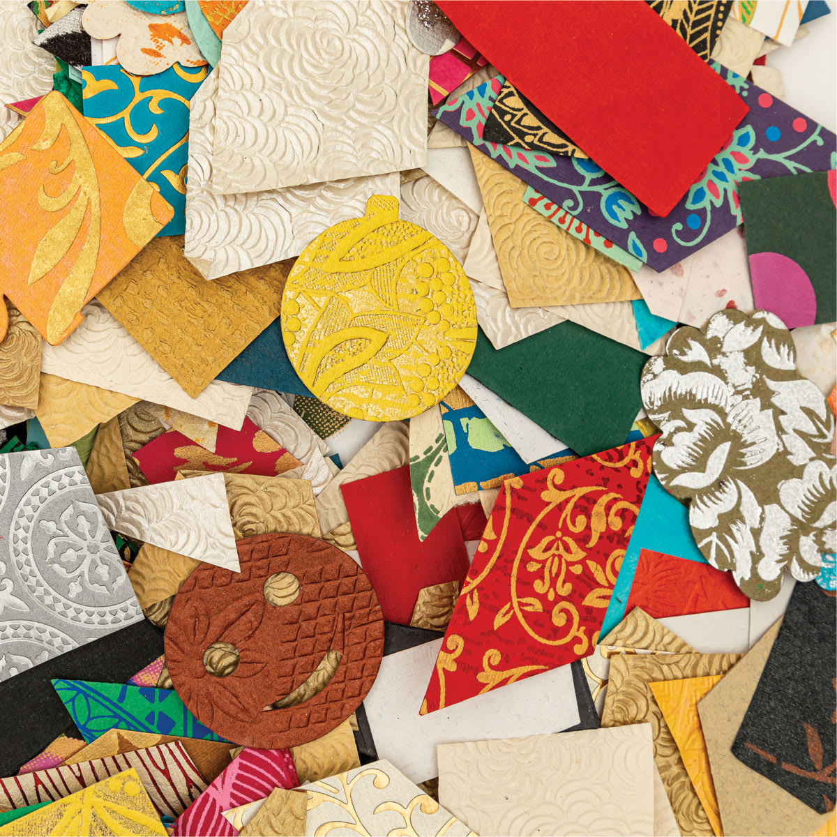 Black Ink Paper Shapes and Scraps (assorted papers)