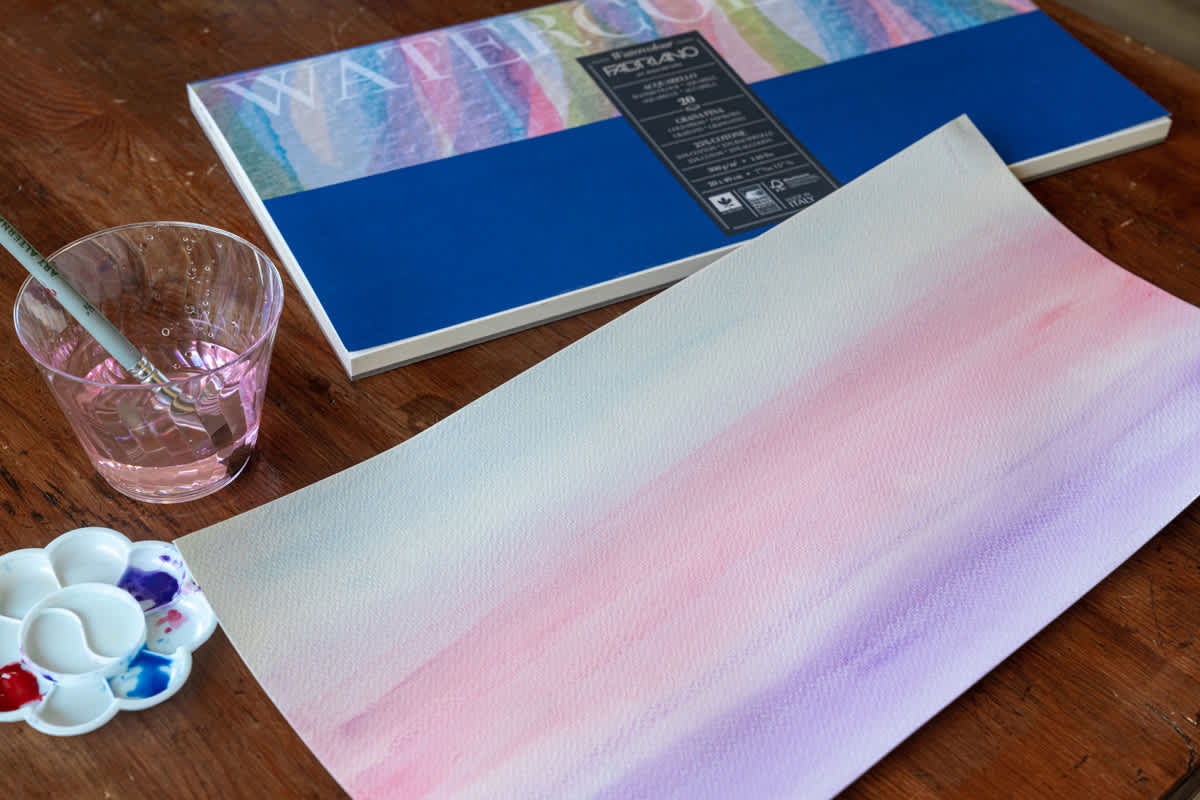 Fabriano Studio Watercolor Block, Cold Press, 140 lb./300 gsm, 7.75 in x 15.75 in