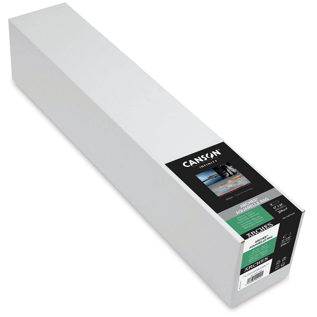 Canson Infinity Arches Aquarelle Rag Inkjet Paper - 17" x 50 ft, 310 gsm, Roll
