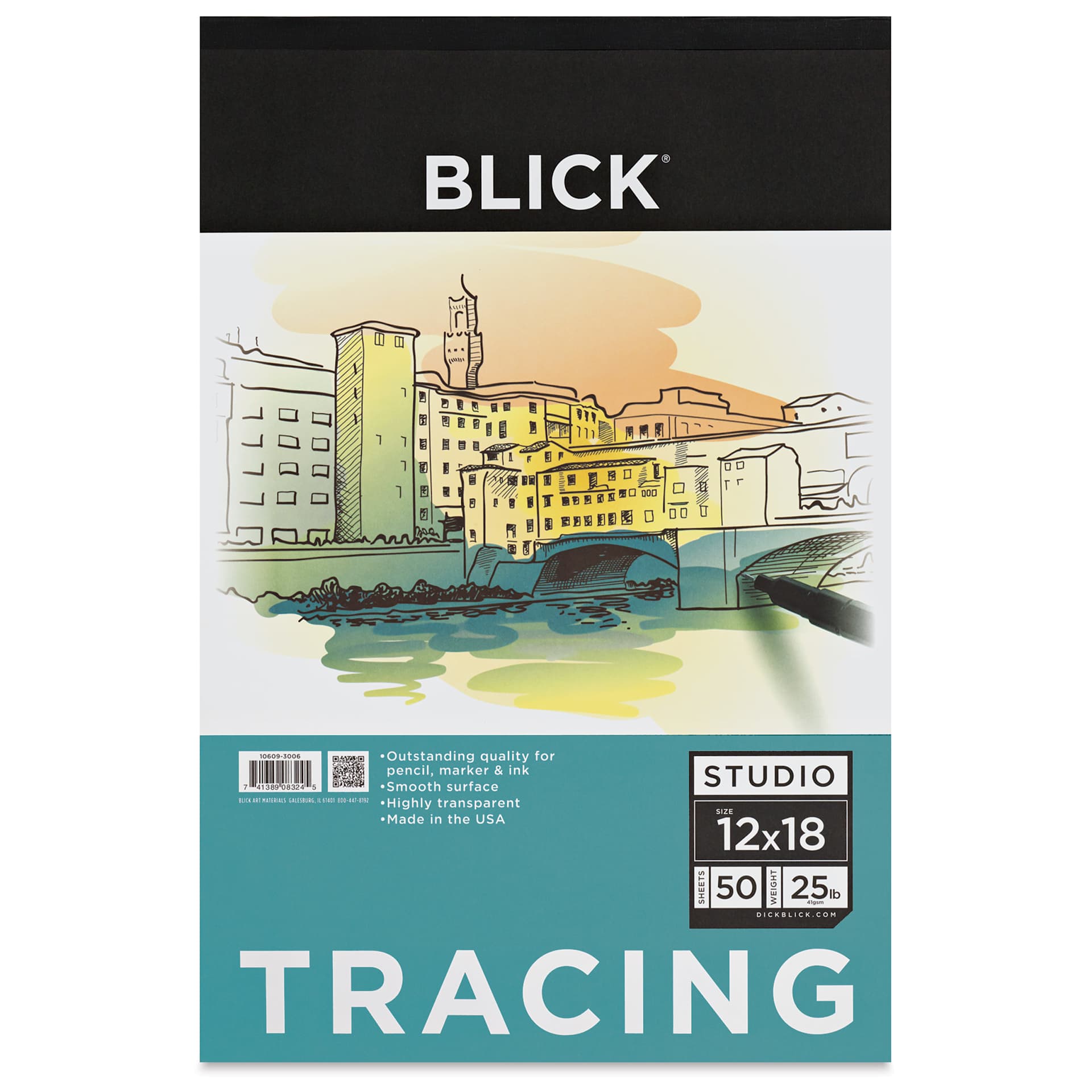 Blick Studio Tracing Paper Pad - 12" x 18", 50 Sheets