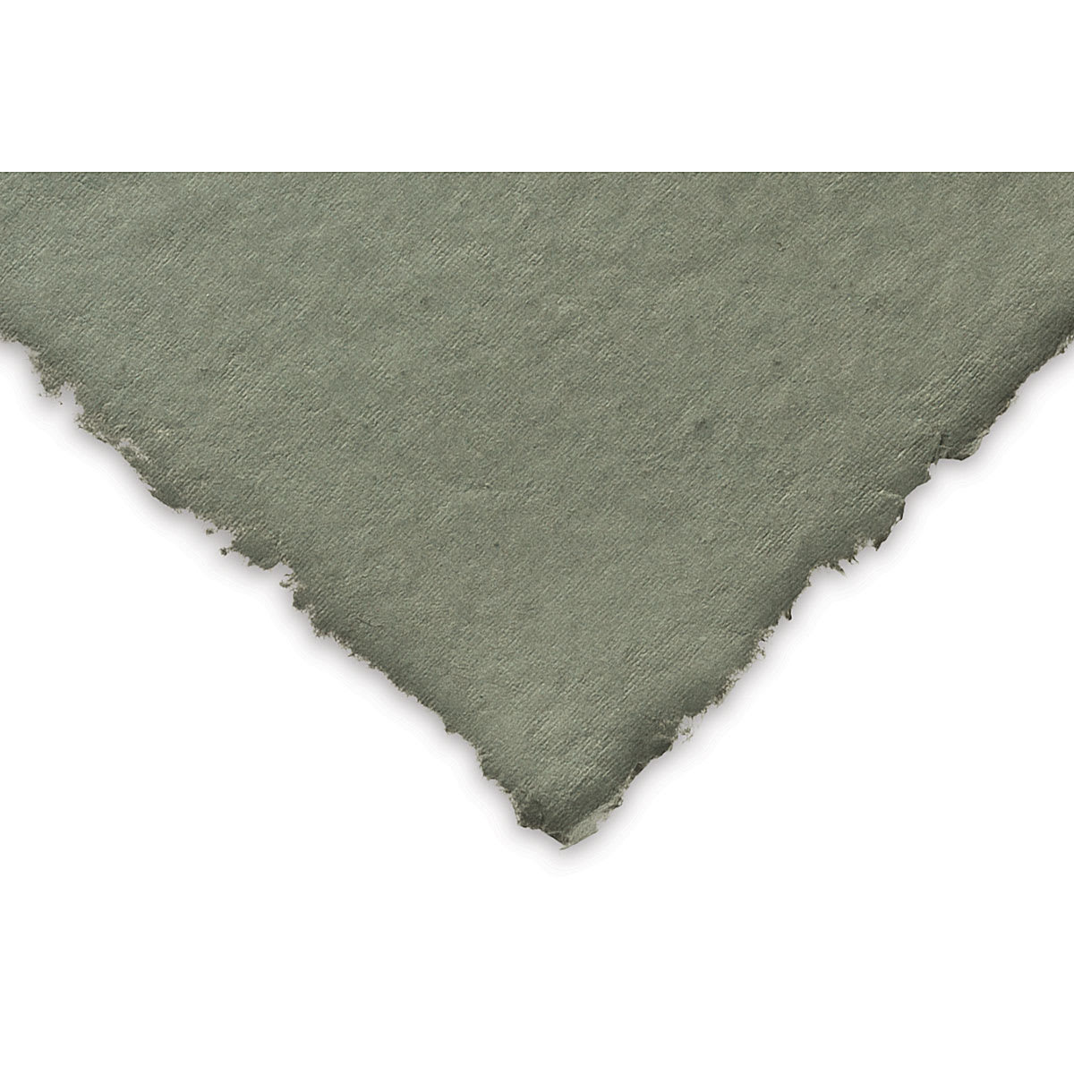 Shizen Pastel Paper - Closeup of corner of Army Green paper showing color and texture