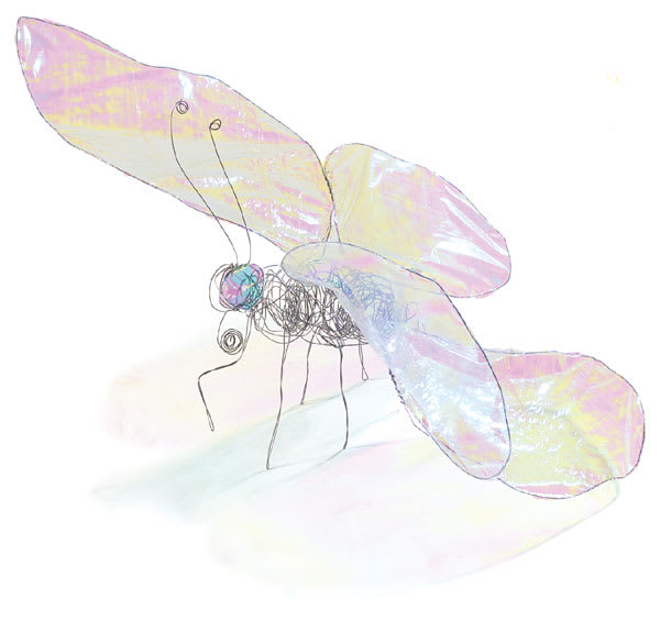 Pacon Iridescent Film - Iridescent butterfly made from film and wire