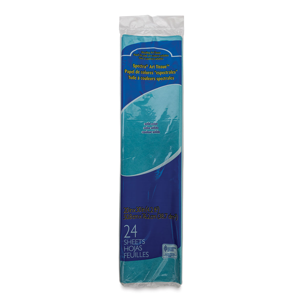Spectra Deluxe Bleeding Art Tissue - 20" x 30", Sky Blue, 24 Sheets