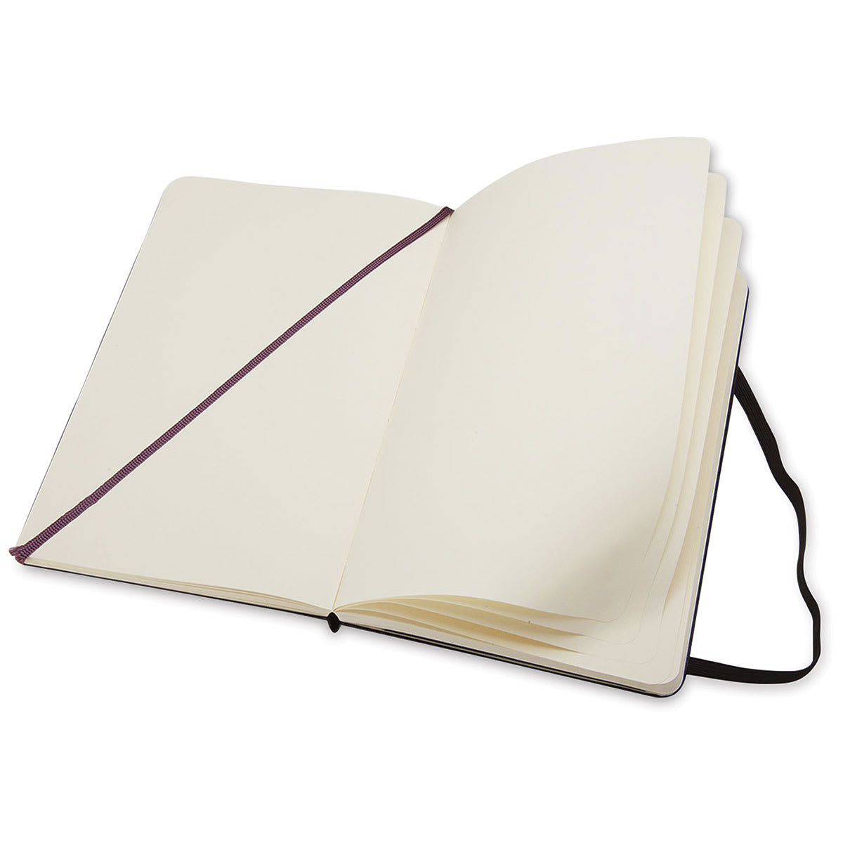Moleskine Classic Hardcover Notebook - Black, Blank, 5-1/2'' x 3-1/2'' with bookmark