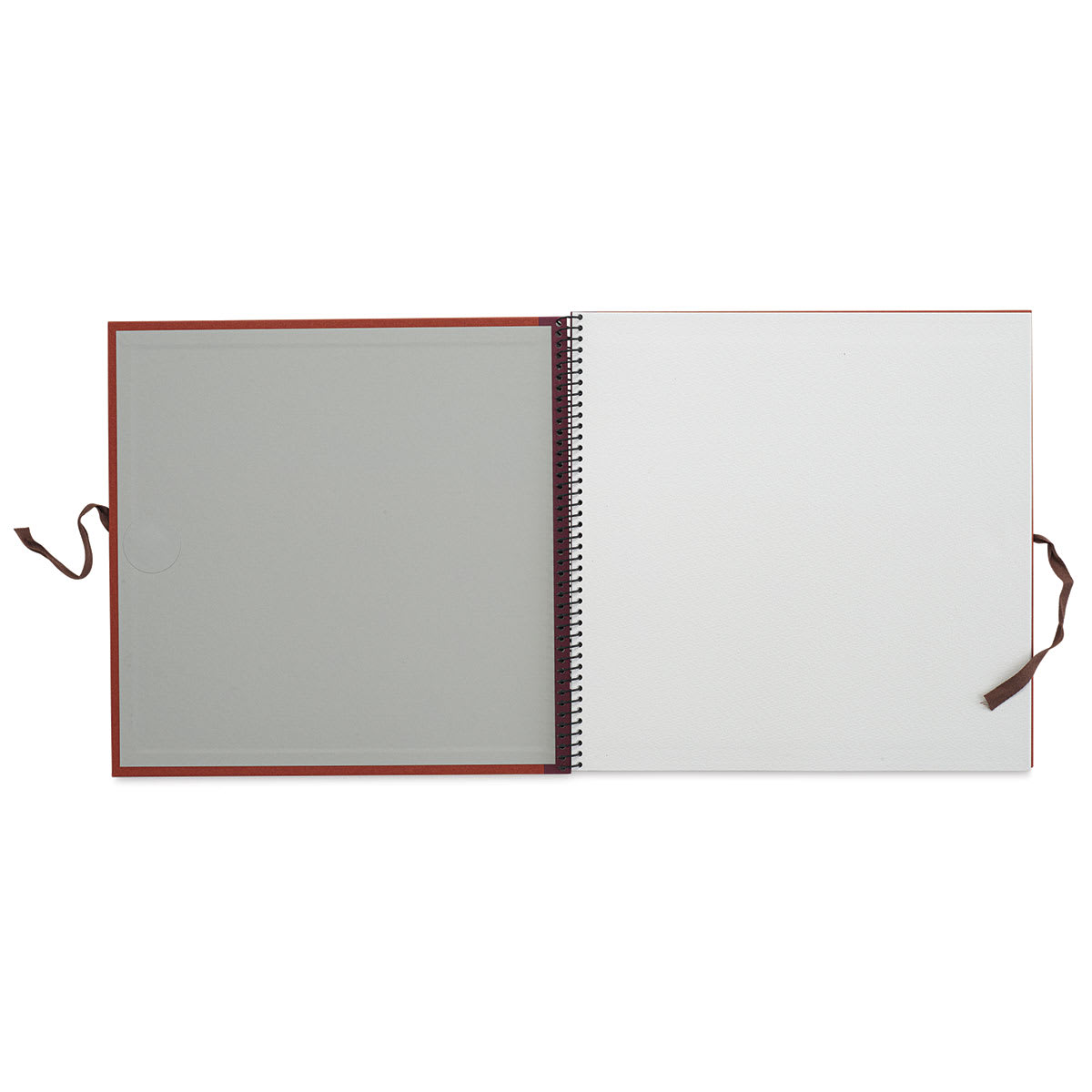 Holbein Multimedia Book - 10" x 10", Rust (open to show paper)