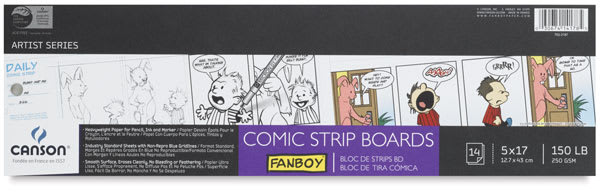 Comic Strip Boards, 14 sheets  Front Cover, 5" x 17"