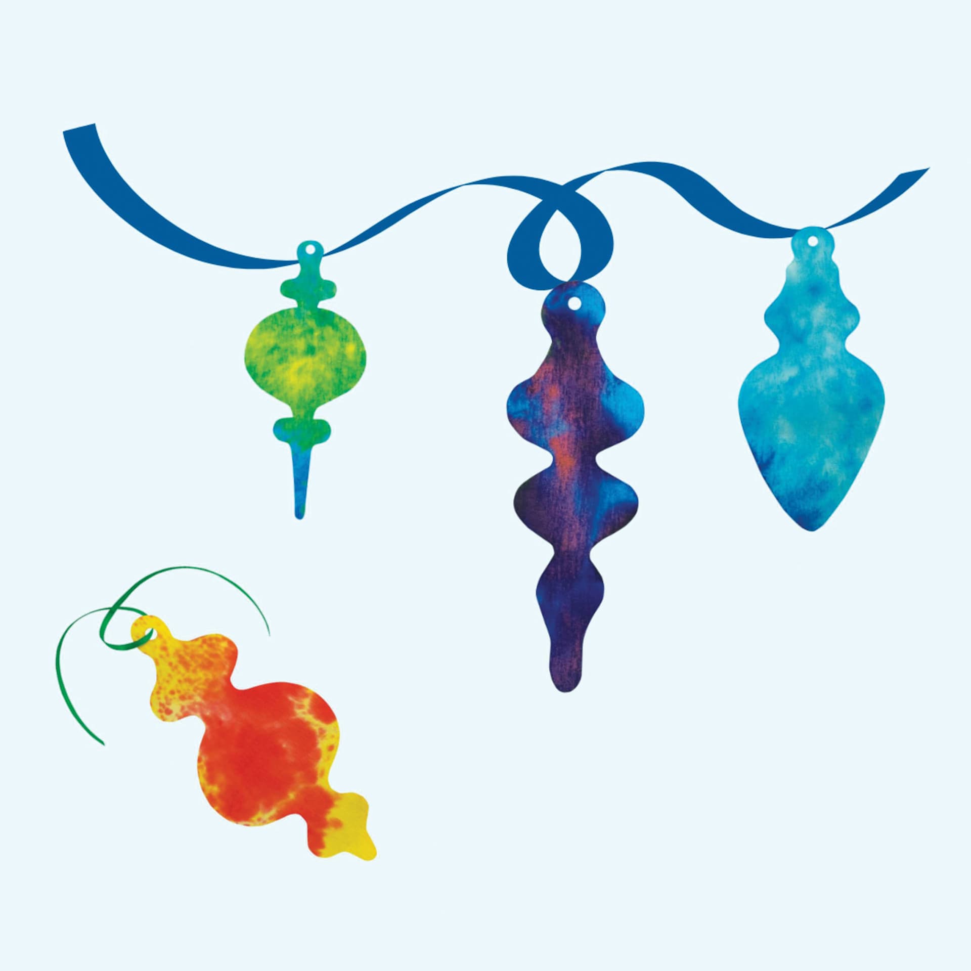 Roylco Blots of Ornaments - Pkg of 40 finished ornament examples