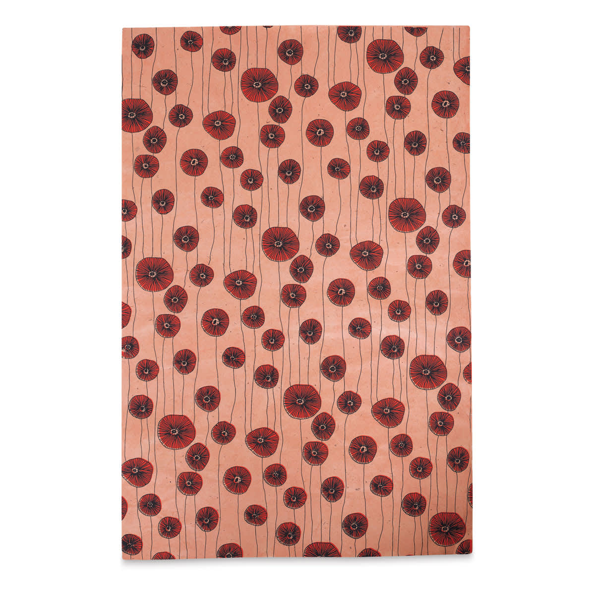 Lokta Paper - Bloom, Papaya, 20" x 30"