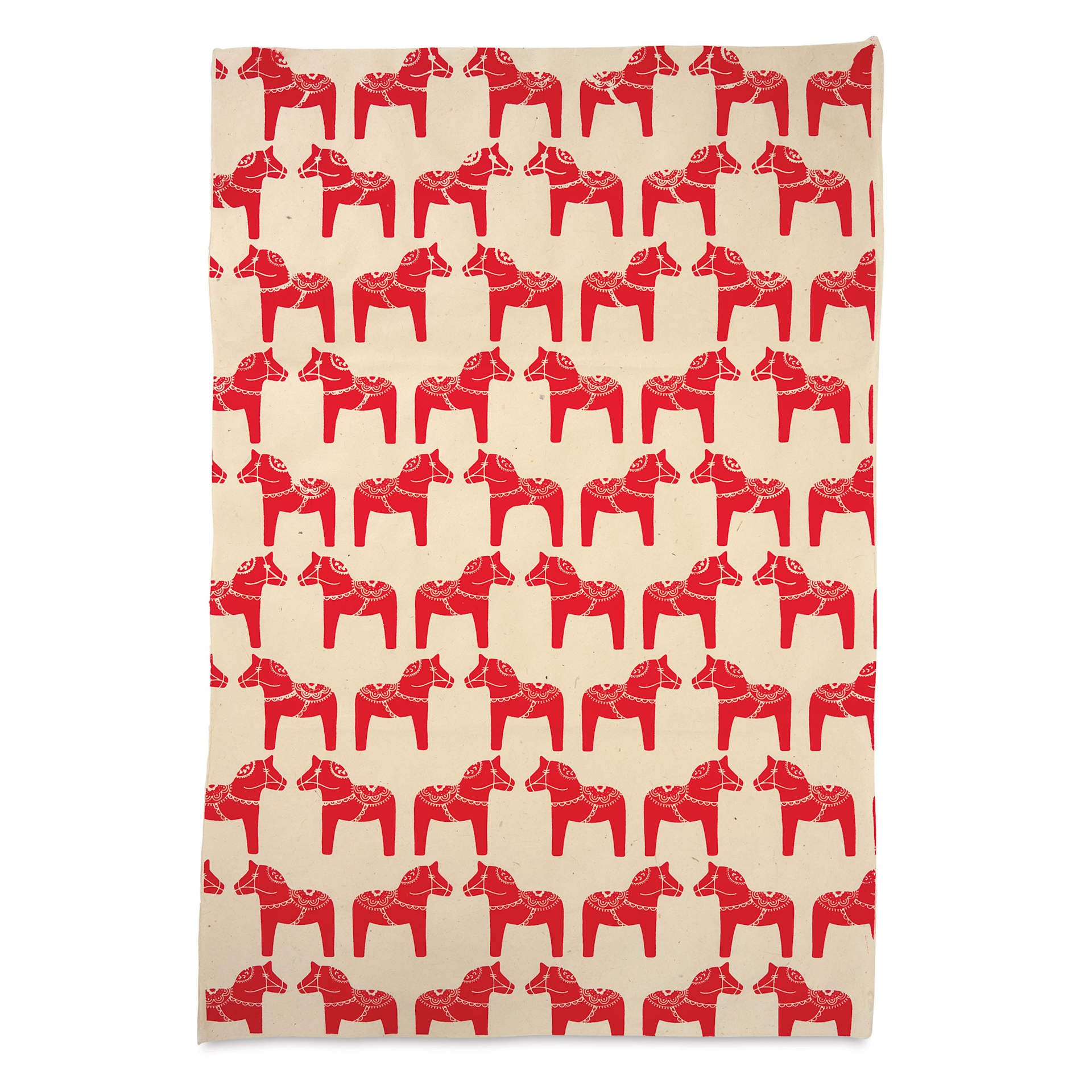 Lokta Paper - Horse, Red and Cream, 20" x 30"