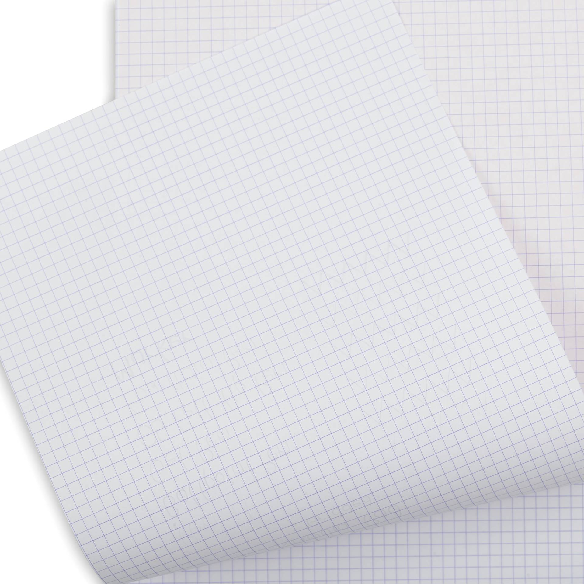 Rhodia Top-Stapled Notepads, bleed of pen marks on grid paper