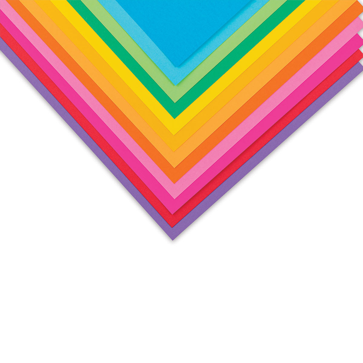 Hygloss Bright Tag Pack - 8-1/2" x 11", Pkg of 96, colored sheets