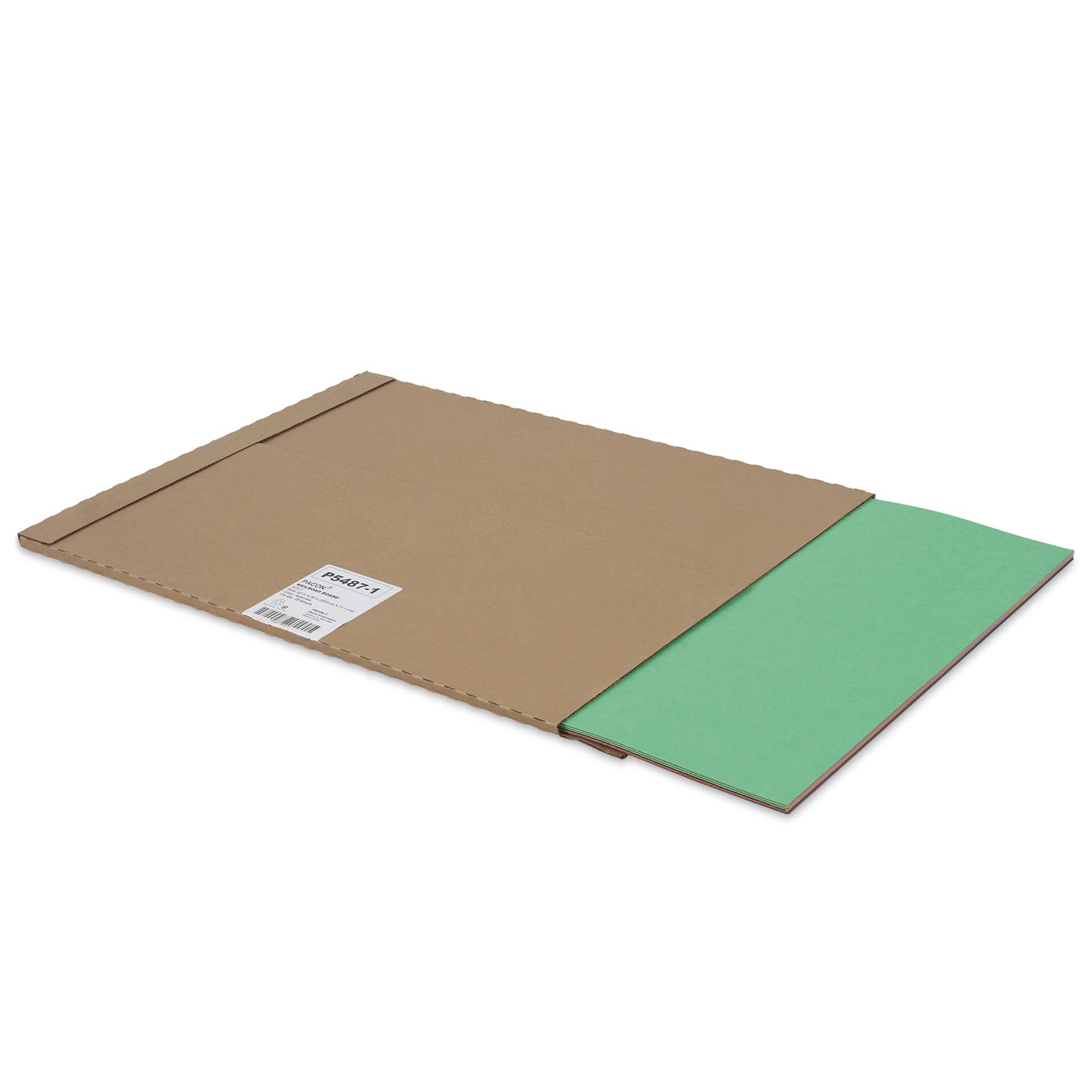 Pacon Railroad Board - 22" x 28" x 4 Ply, Assorted, 25 Sheets, in packaging