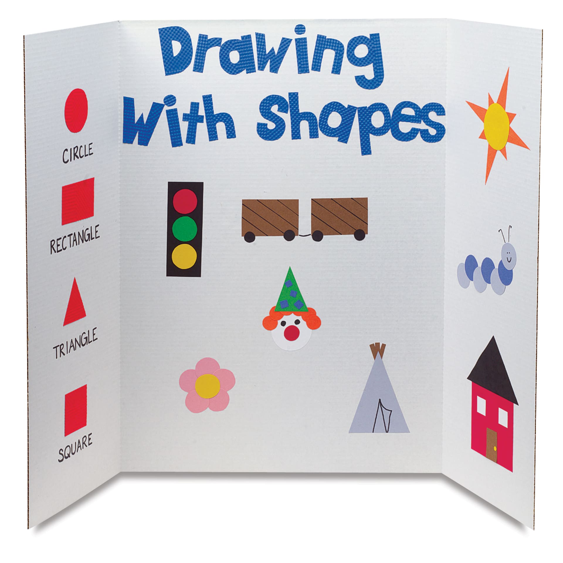 Pacon Colored Trifold Presentation Board - 40" x 28", White