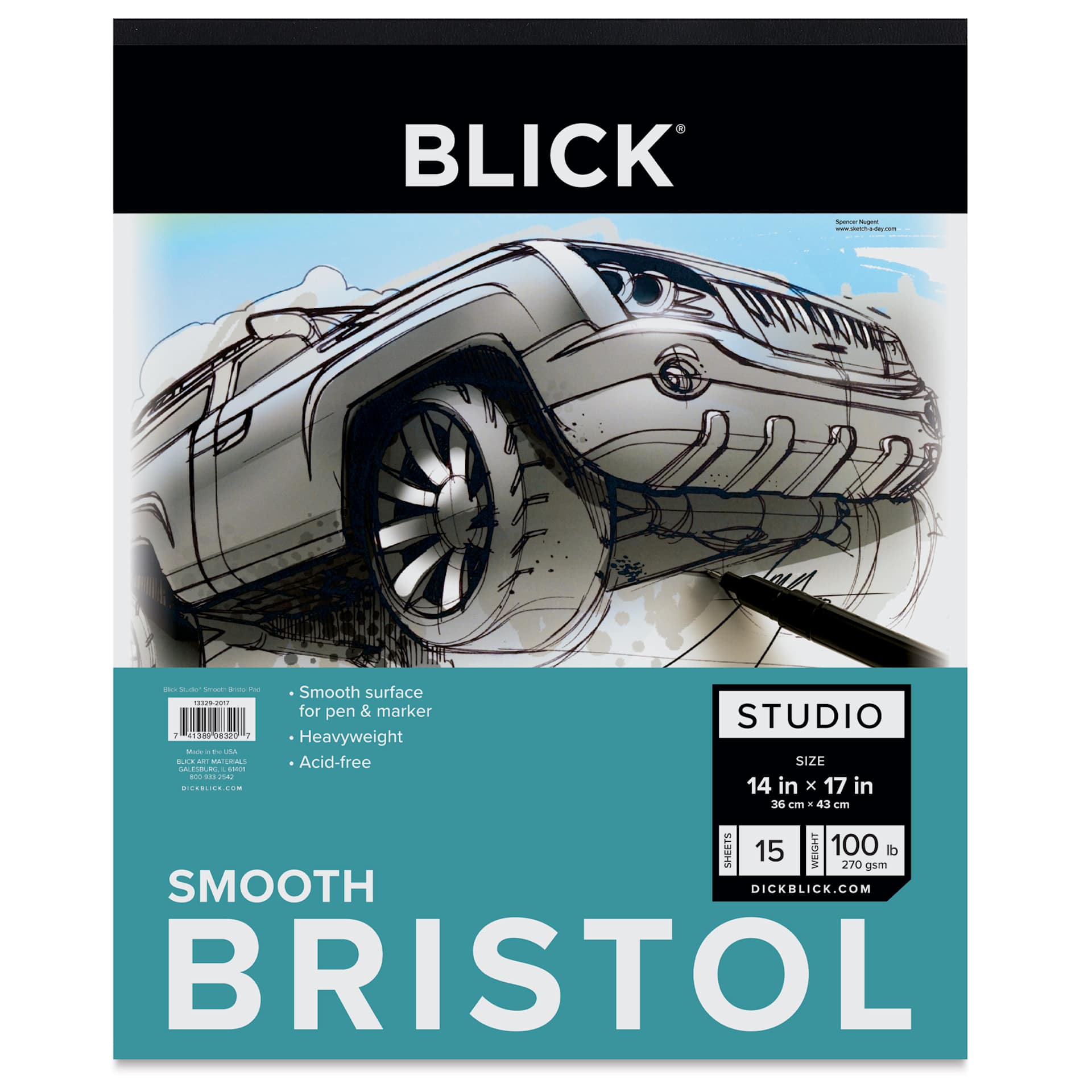 Blick Bristol Pad - 14" x 17", Smooth, 15 Sheets