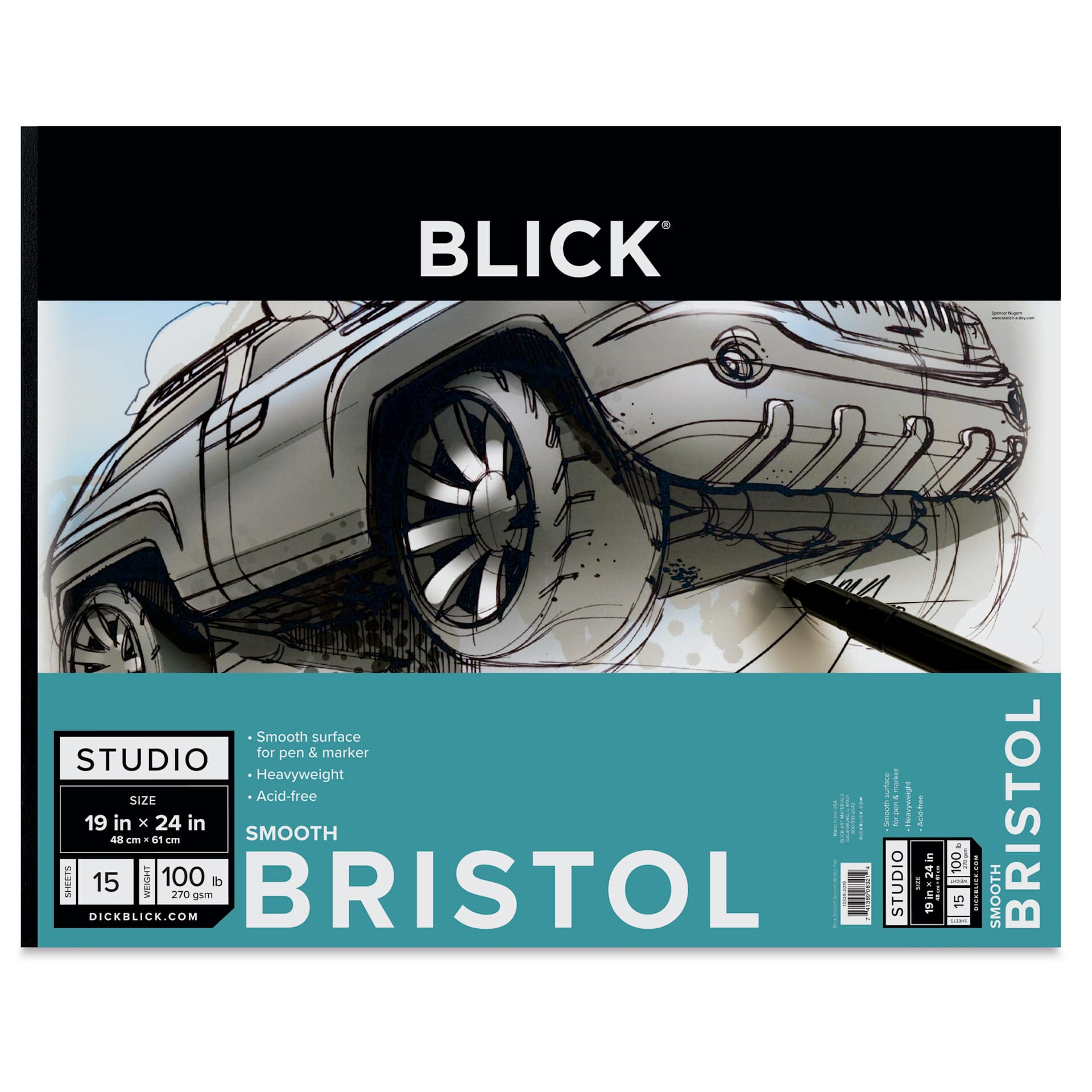 Blick Bristol Pad - 19" x 24", Smooth, 15 Sheets