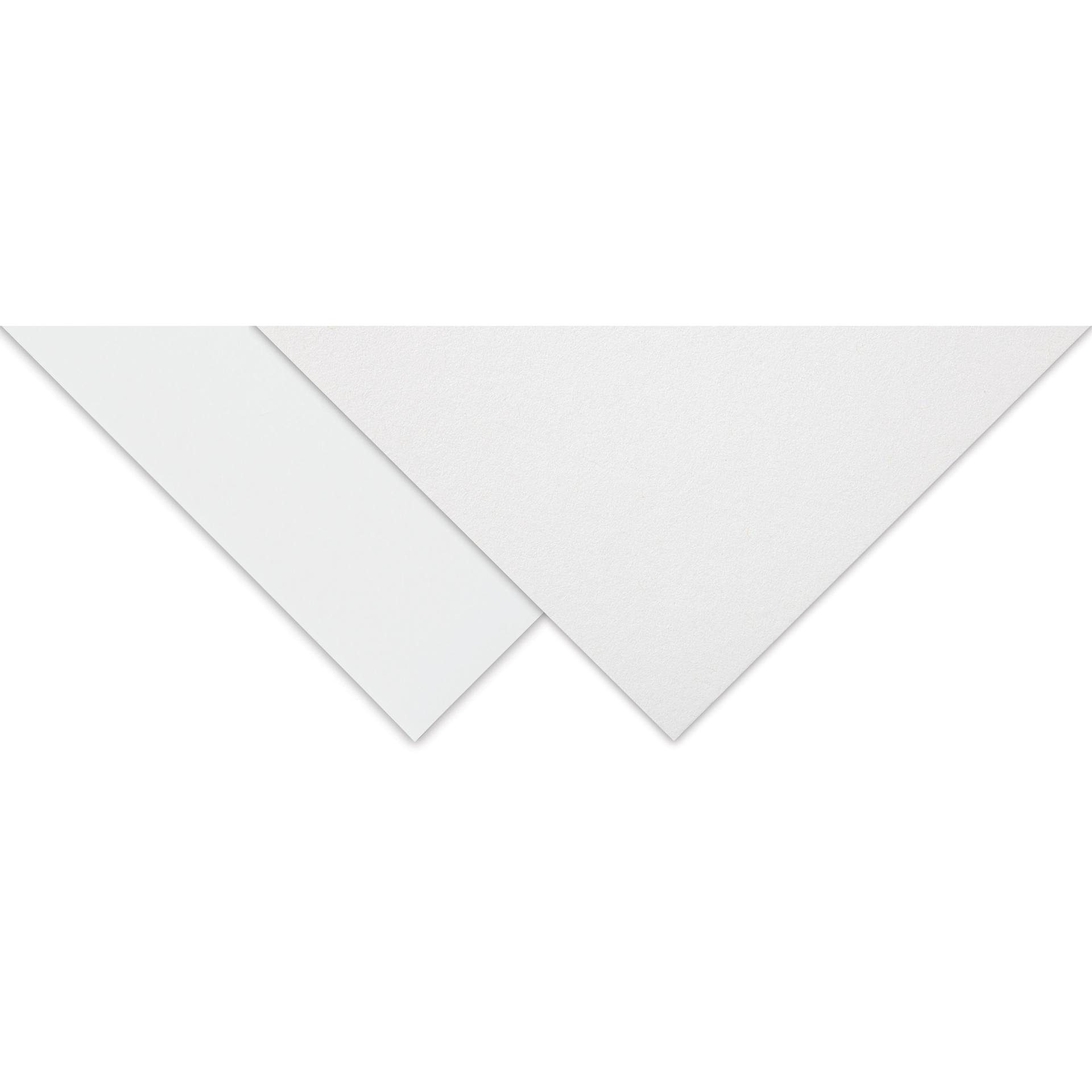 Blick Studio Bristol Pads, paper corner samples of Smooth and Vellum surfaces