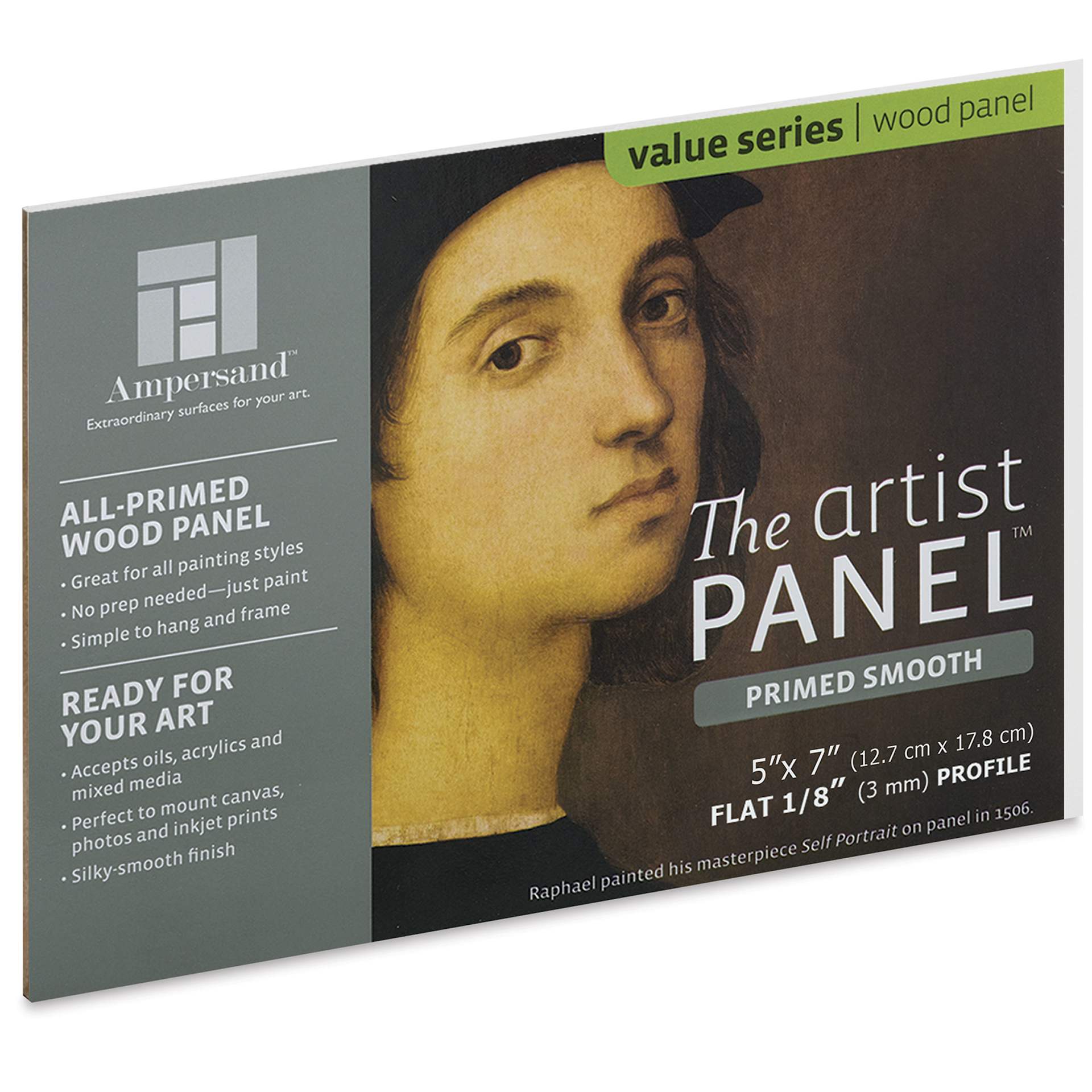 Ampersand Value Series Artist Panel - Smooth, 5" x 7", 1/8" Profile