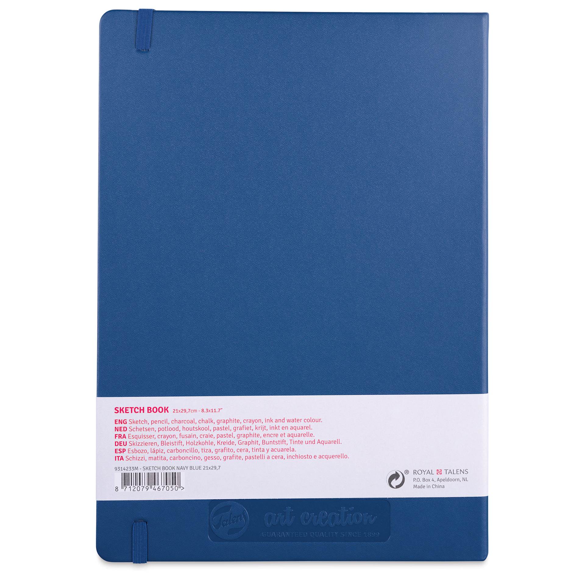 Talens Art Creations Sketchbook - Navy Blue, 11.7" x 8.3", back cover