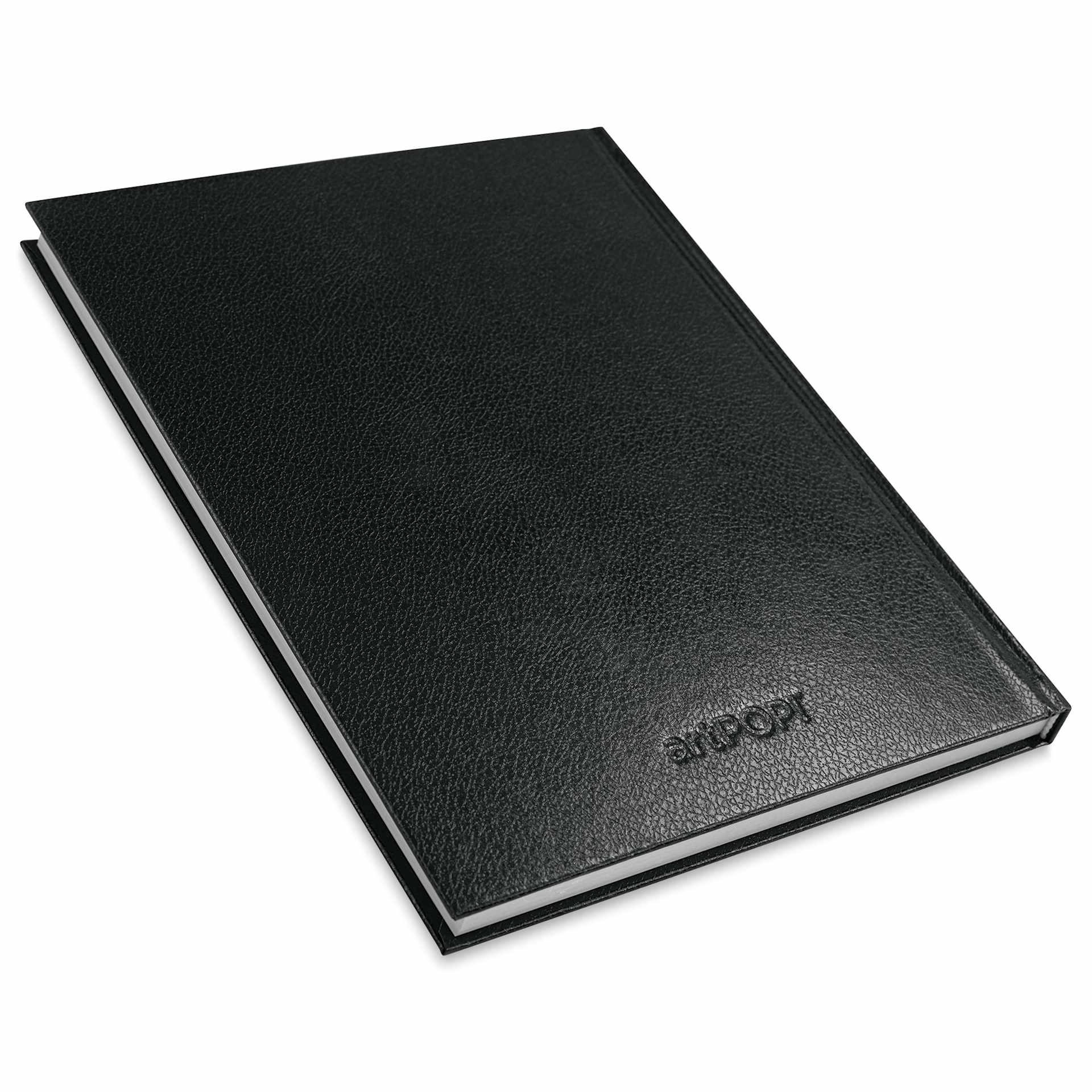 artPOP! Hardbound Sketchbooks - 8-1/2" x 11", Pkg of 2 (angled view showing artPOP! logo, back of sketchbook)