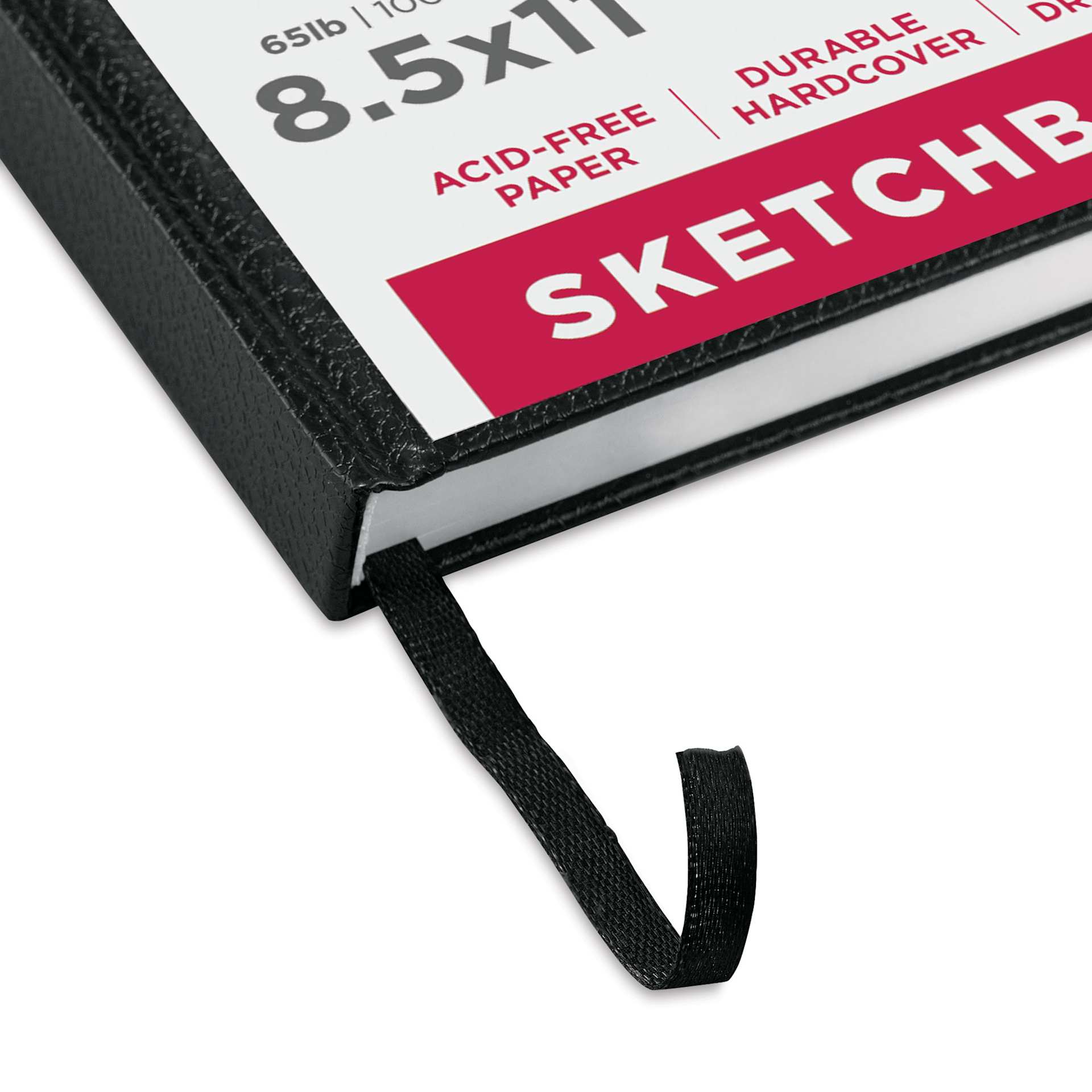 artPOP! Hardbound Sketchbooks - 8-1/2" x 11", Pkg of 2 (corner of labelled sketchbook with bookmark)