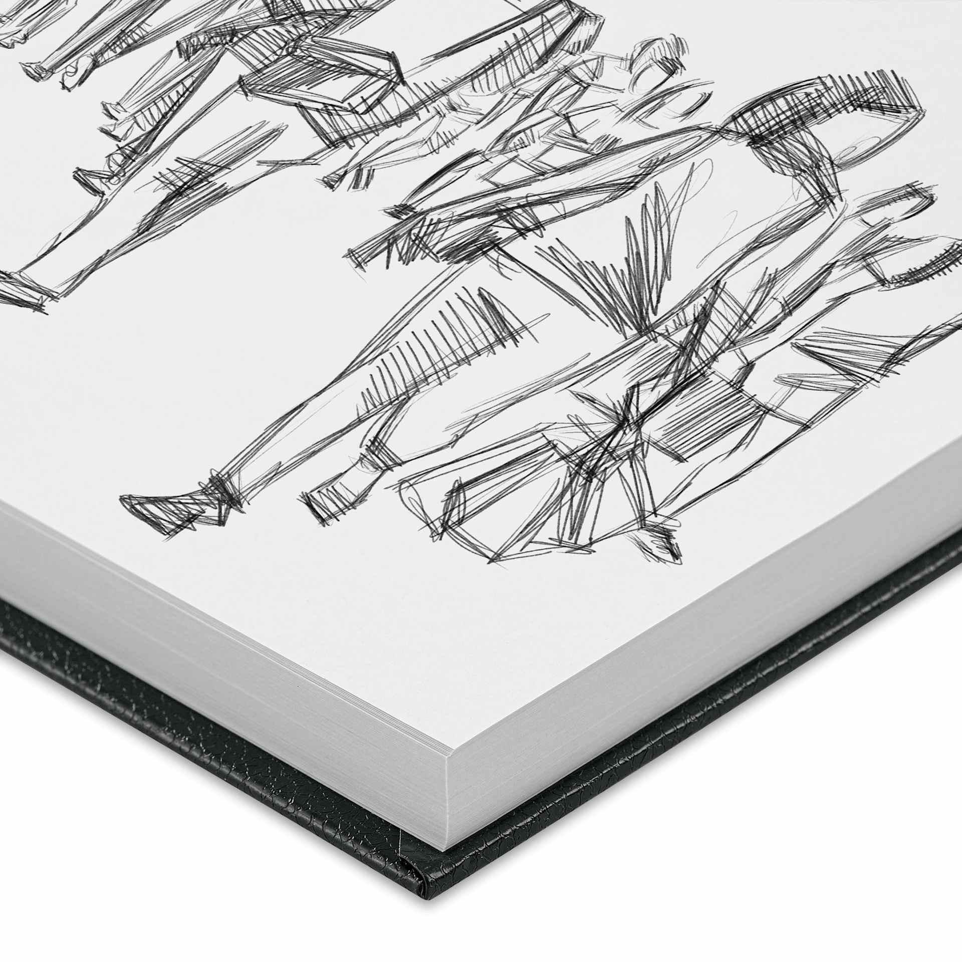 artPOP! Hardbound Sketchbooks - 8-1/2" x 11", Pkg of 2 (artwork on open sketchbook)