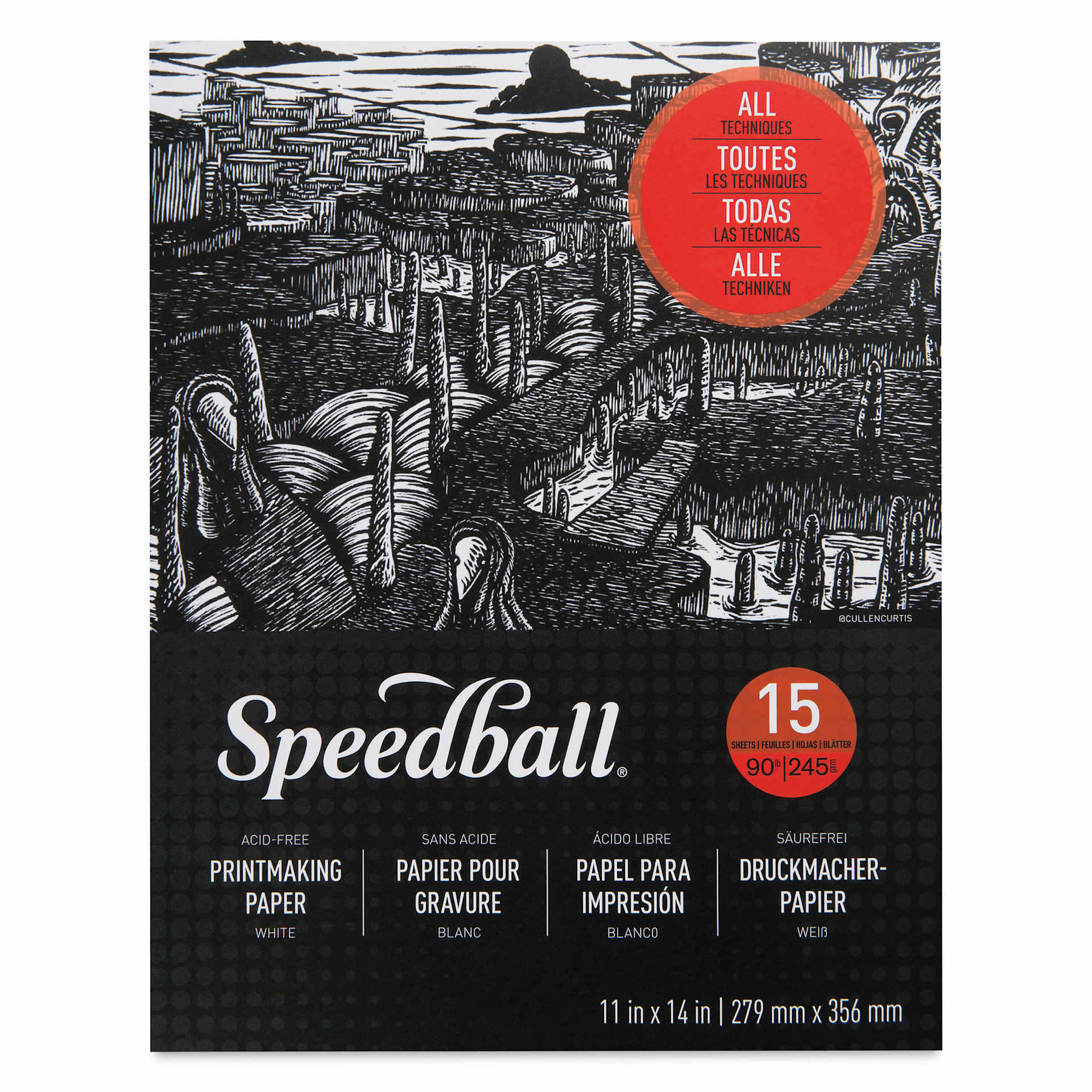 Speedball Printmaking Pad - 11" x 14", 15 Sheets, 90 lb