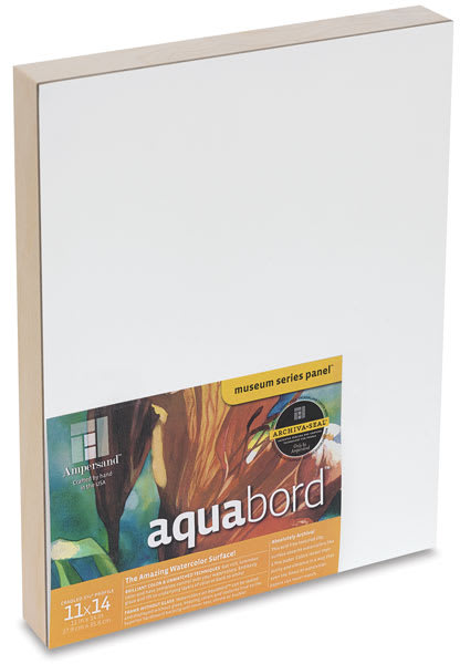 Ampersand Aquabord - Left angle view of 11" x 14" Aquabord showing 1 1/2" profile