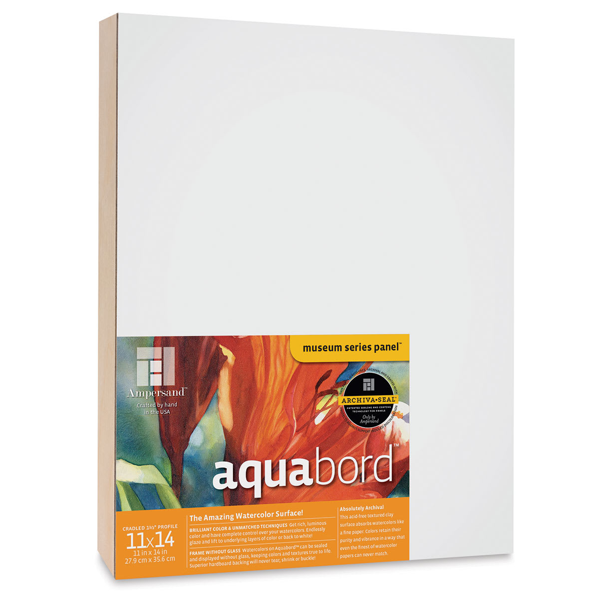 Ampersand Aquabord Panel - 11" x 14", 1-1/2", Cradled