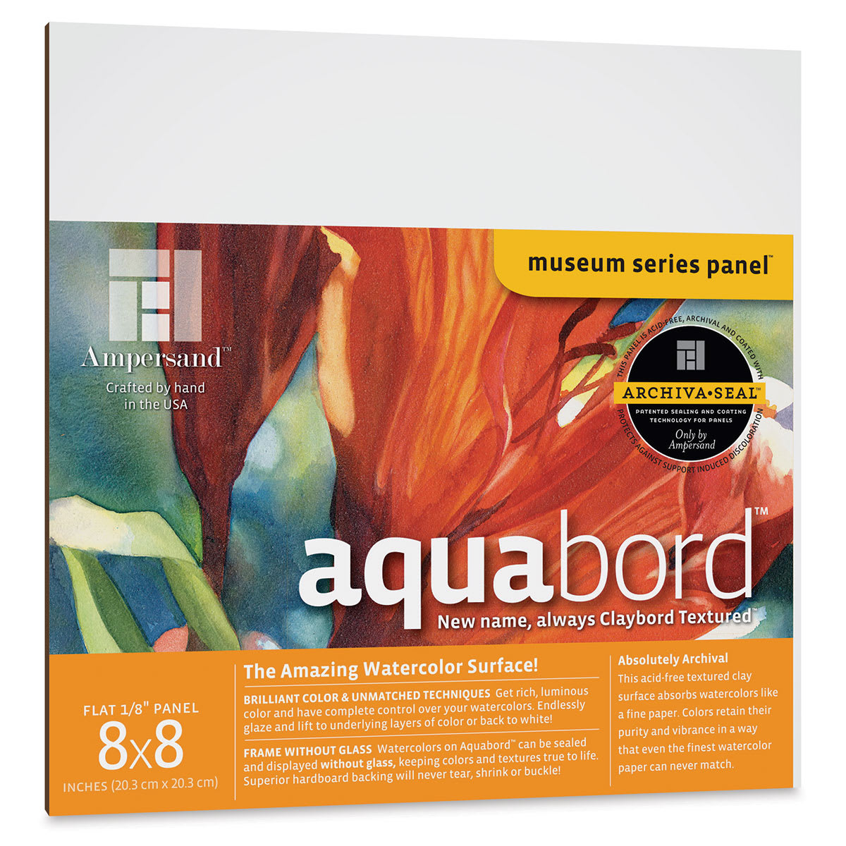 Ampersand Aquabord Panel - 8" x 8", 1/8" Flat