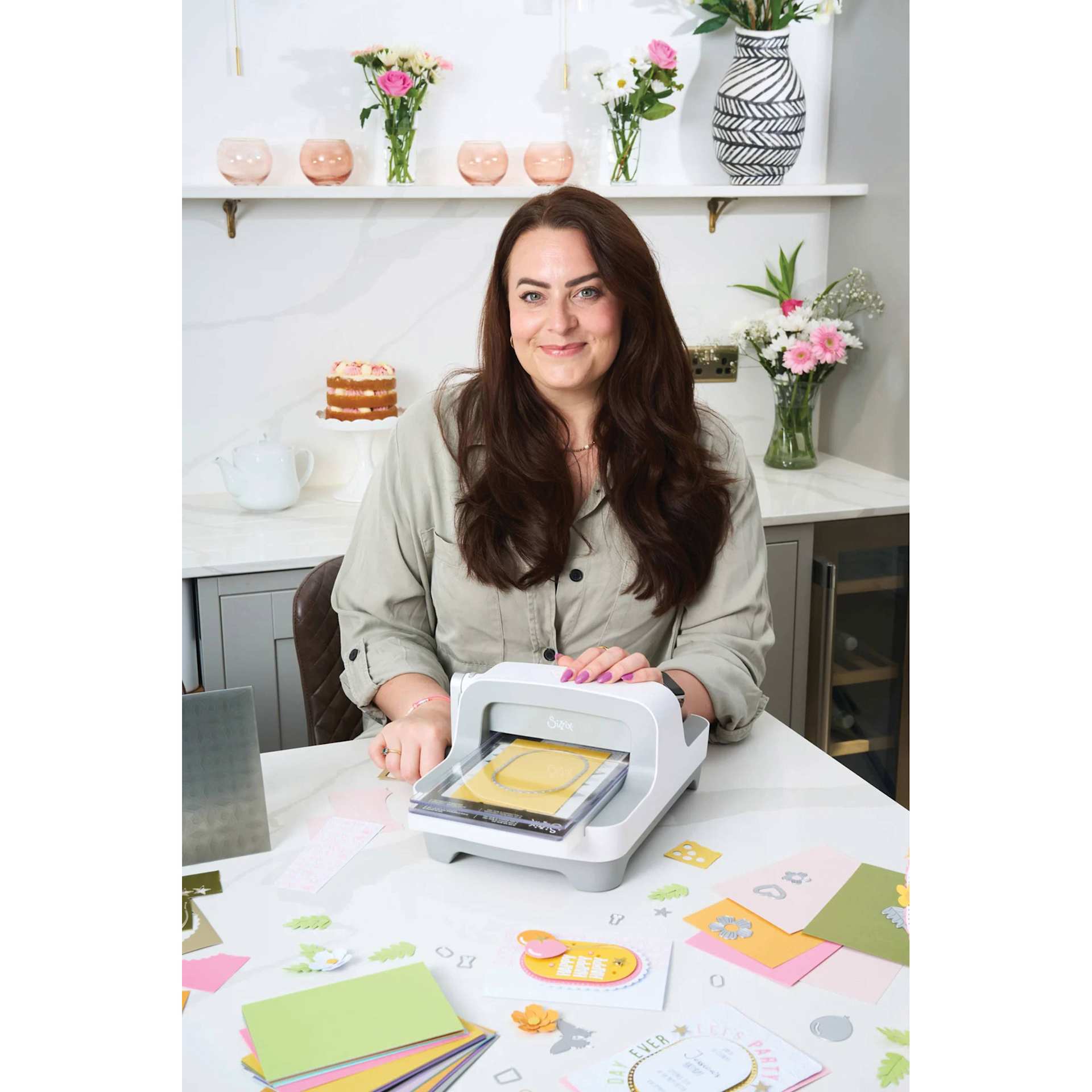 Sizzix Big Shot Die-Cutting Machine Starter Kit being used