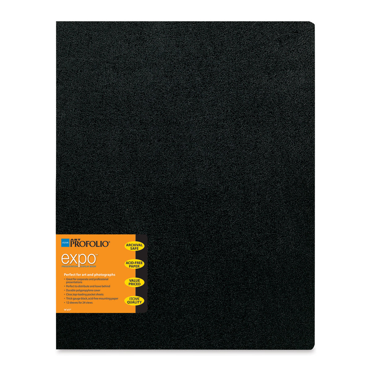 Itoya Art Profolio Expo - 14" x 17", Black, Portrait