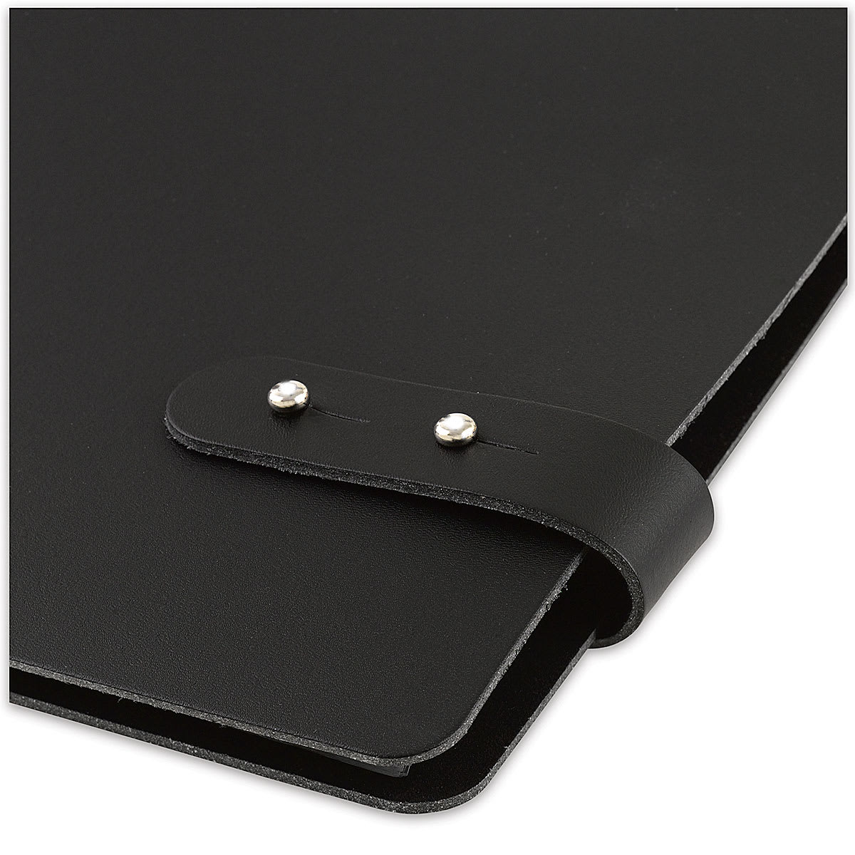 Leather Spiral Presentation Books - Closeup of Double Tab
