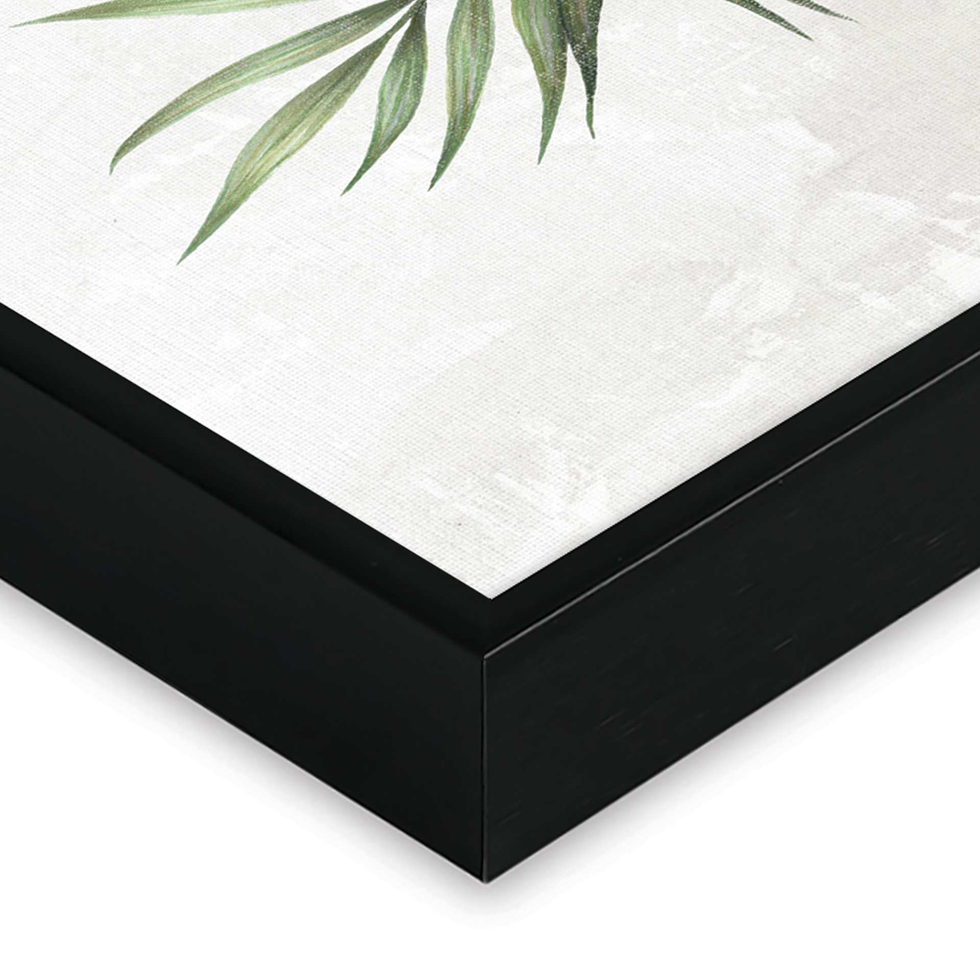 Blick Metal Gallery Frames, corner of black frame