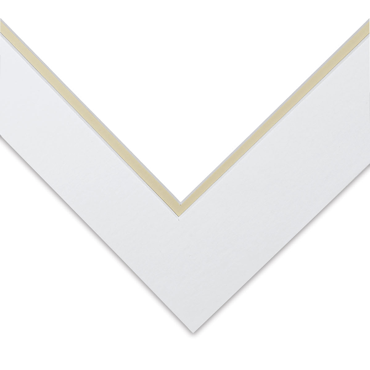 Blick Double Mat - Manor White / Ecru, 12" x 16" (8-1/2" x 11-1/2" Opening) corner