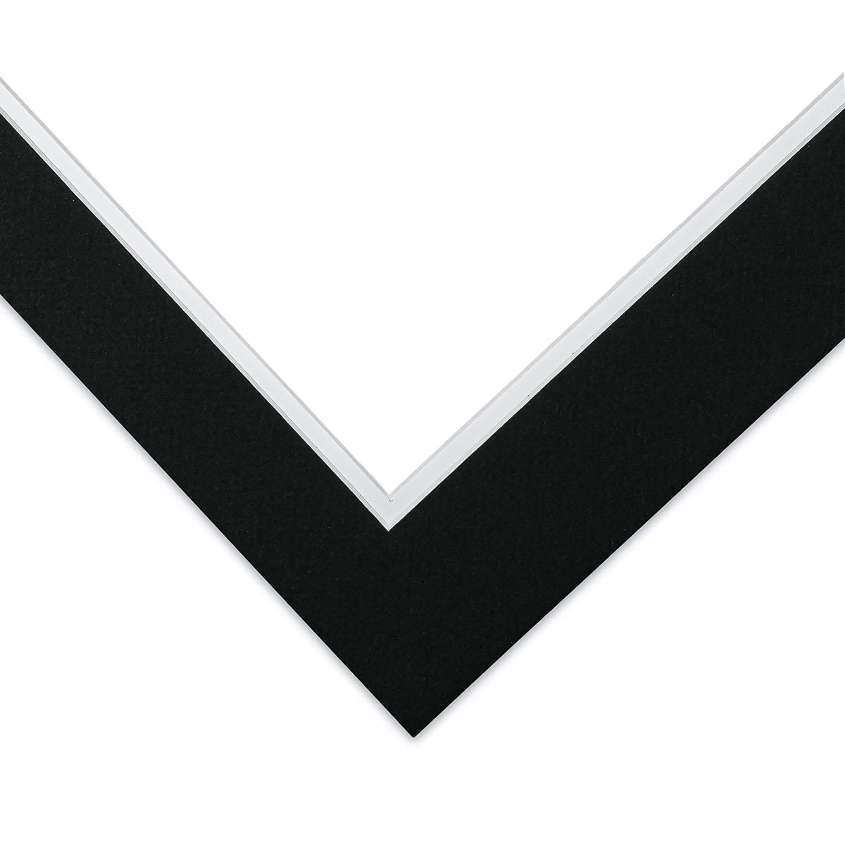 Blick Double Mat - Raven Black / Manor White, 12" x 16" (8-1/2" x 11-1/2" Opening) corner