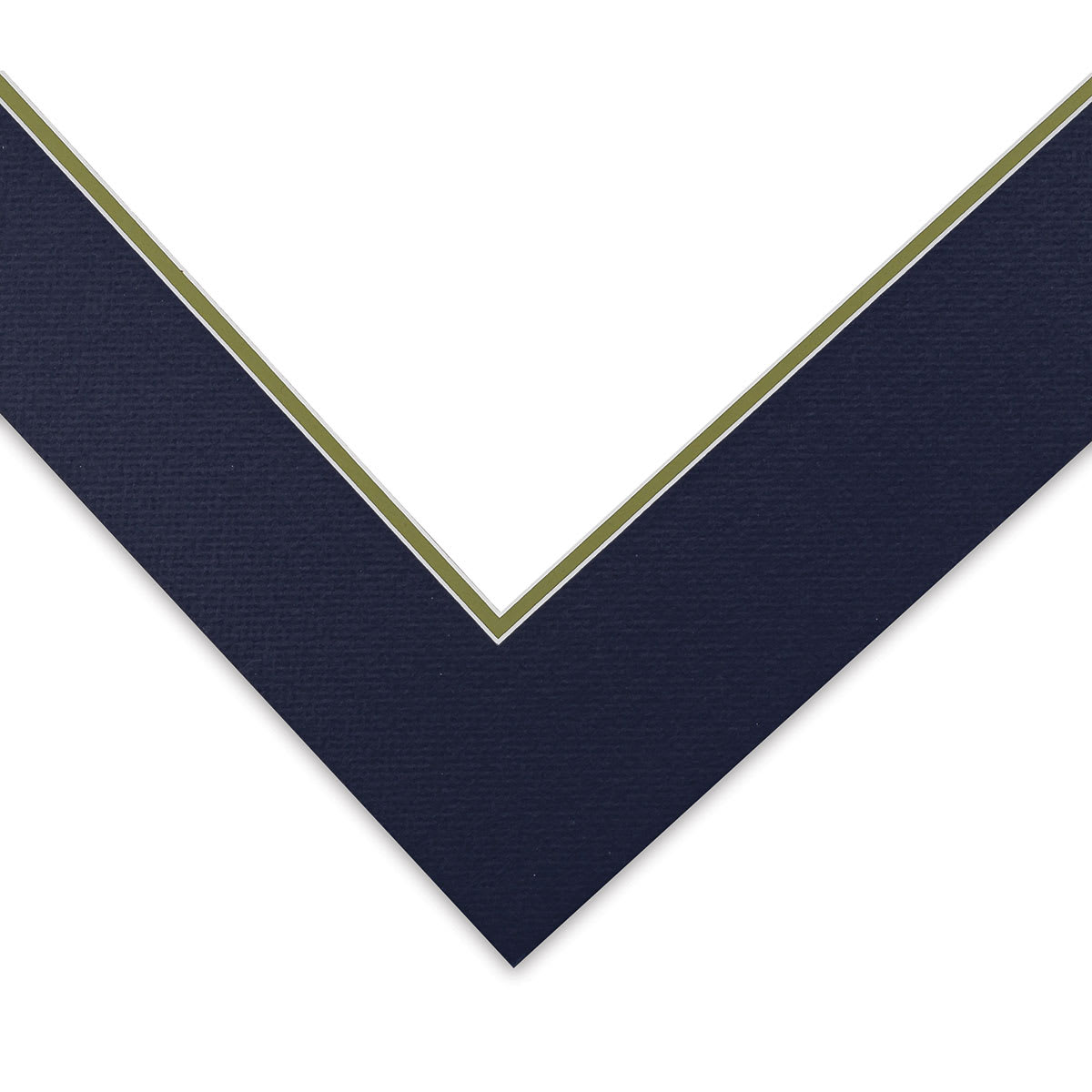 Blick Double Mat - Newport Blue / Green Pear, 16" x 20" (13-1/2" x 17-1/2" Opening), corner