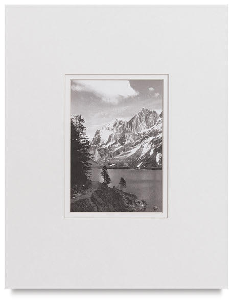 Blick Roadshow 3-in-1 Display System - Front view of mountain scene shown in Double Mat System