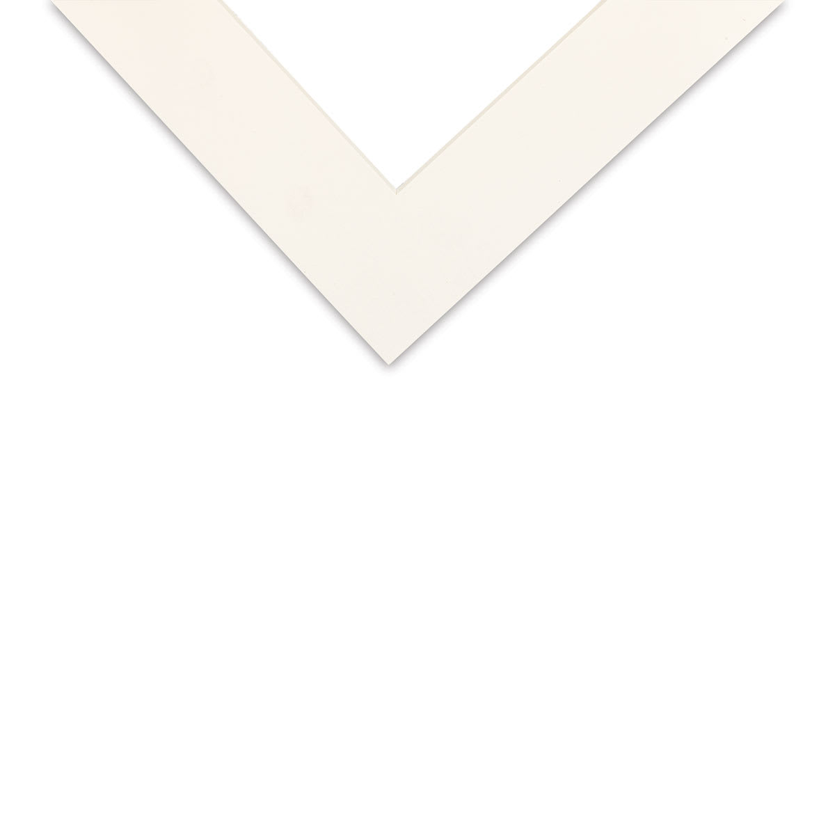 Crescent Select Conservation Solids Pre-Cut Mat - Antique White, 4 ply, 8" x 10" corner