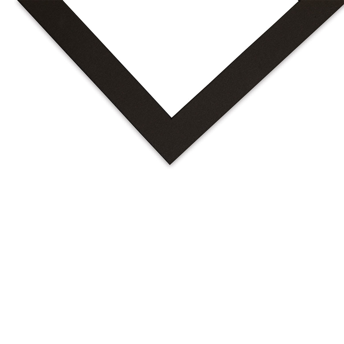 Crescent Select Conservation Solids Pre-Cut Mat - Deep Black, 8 ply, 16" x 20" corner