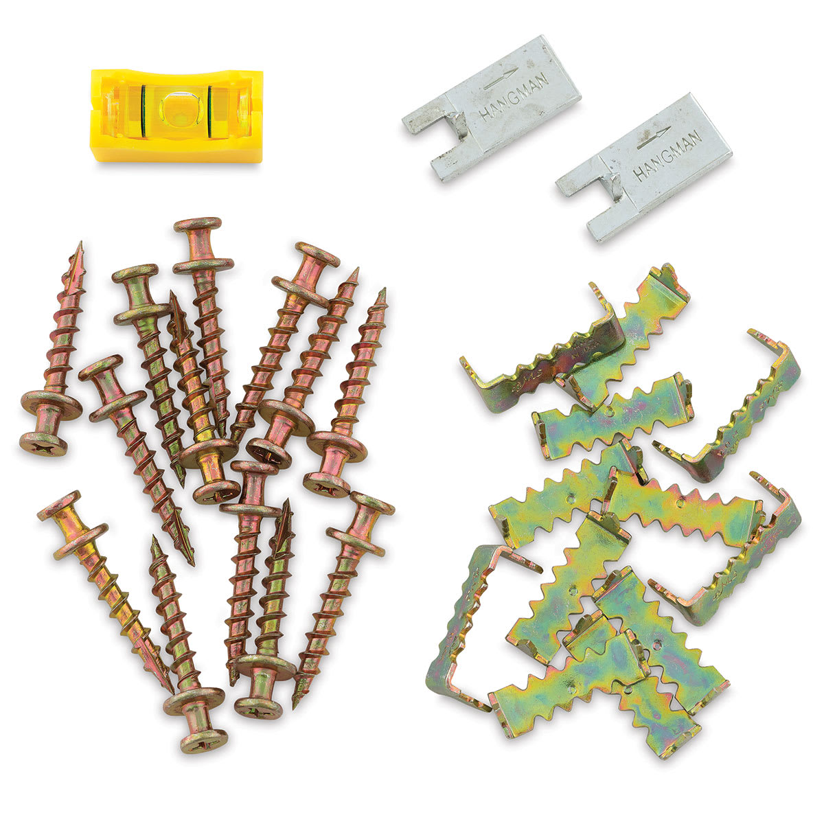 Hangman 60 Second Hanging Kits - Components of 26 piece Kit 
