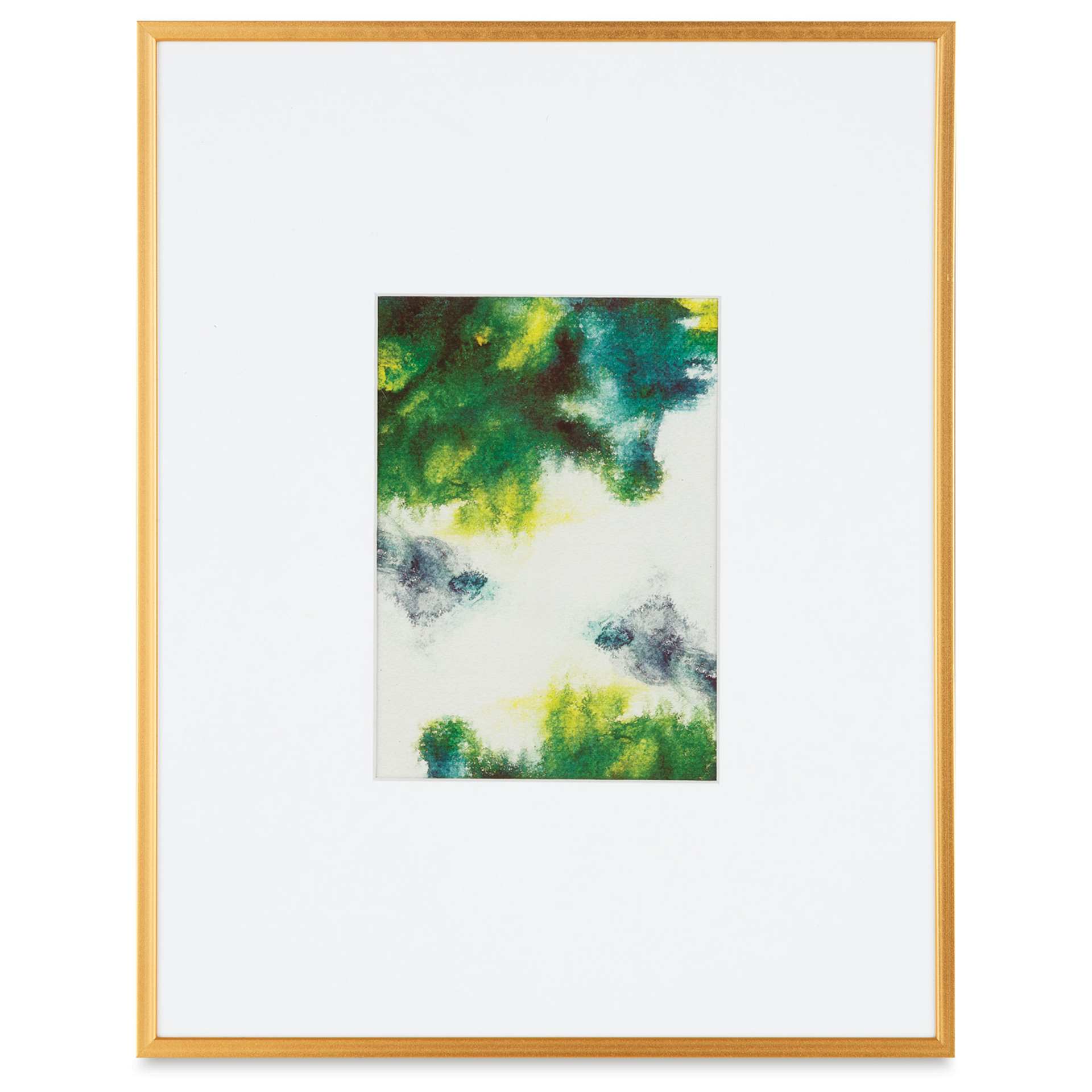 Blick Chelsea Metal Gallery Frame - Gold with White Mat, 11" x 14"