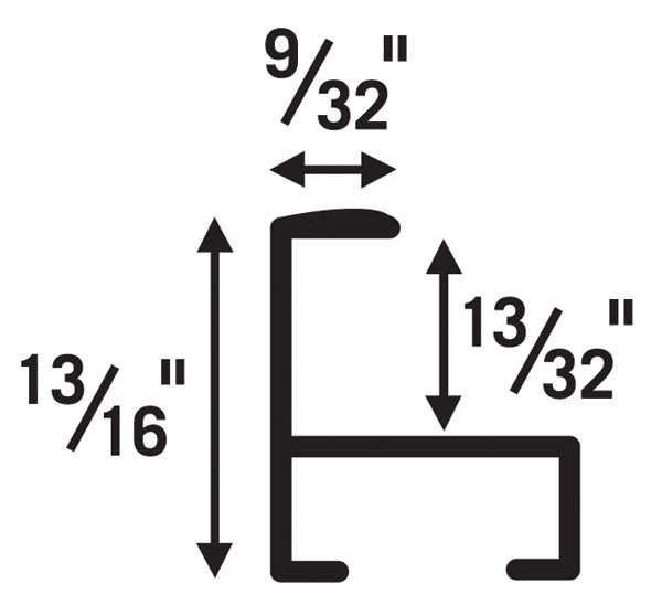 Nielsen Metal Frame Sections Matte Black Style 11 - dimensions