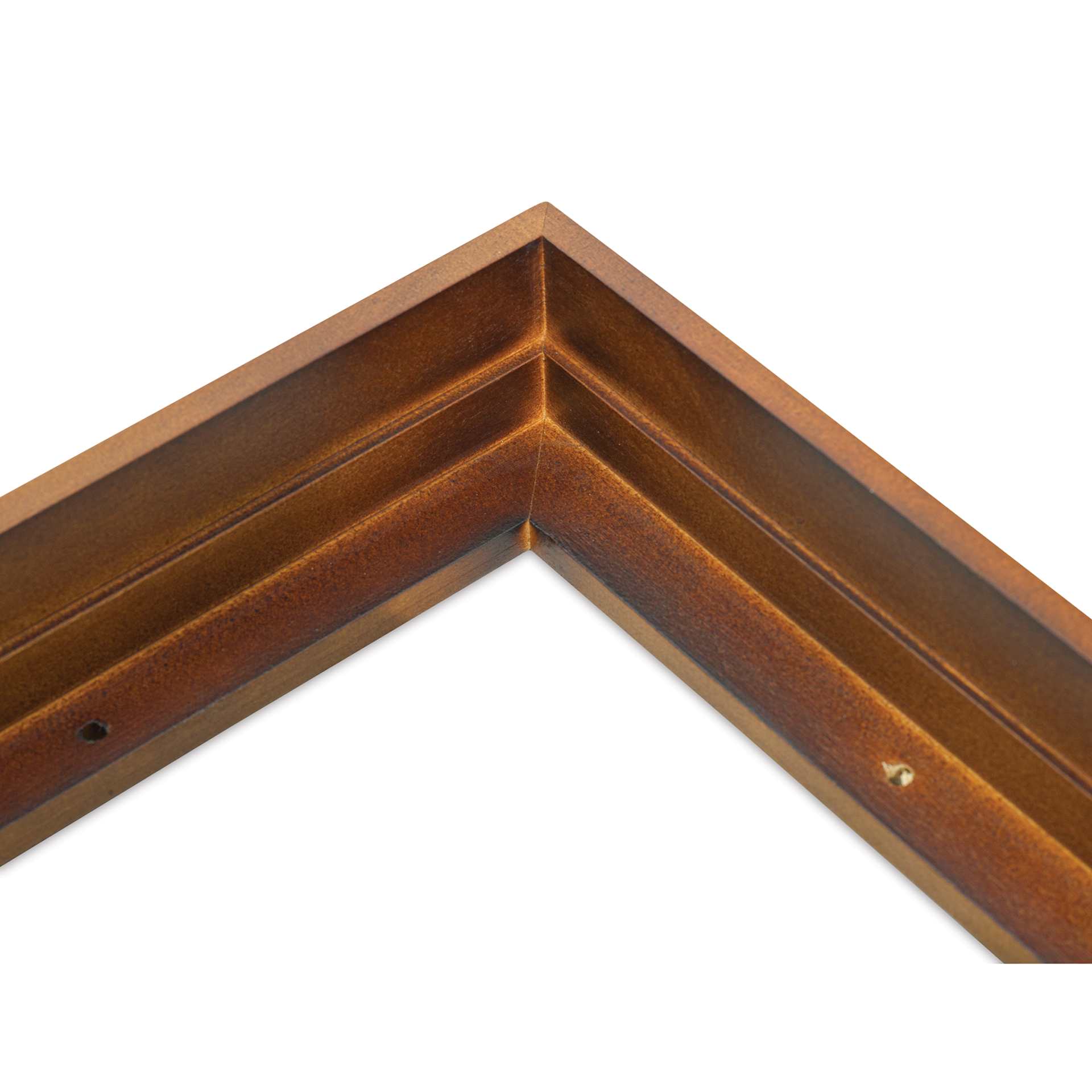 Ampersand Floaterframe - Thin, Walnut, 8" x 8", 1-1/2", corner close-up