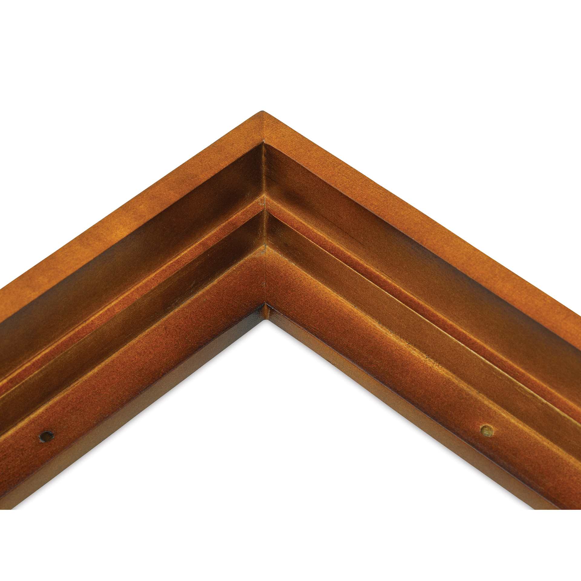 Ampersand Floaterframe - Bold, Walnut, 8" x 8",1-1/2", corner close-up