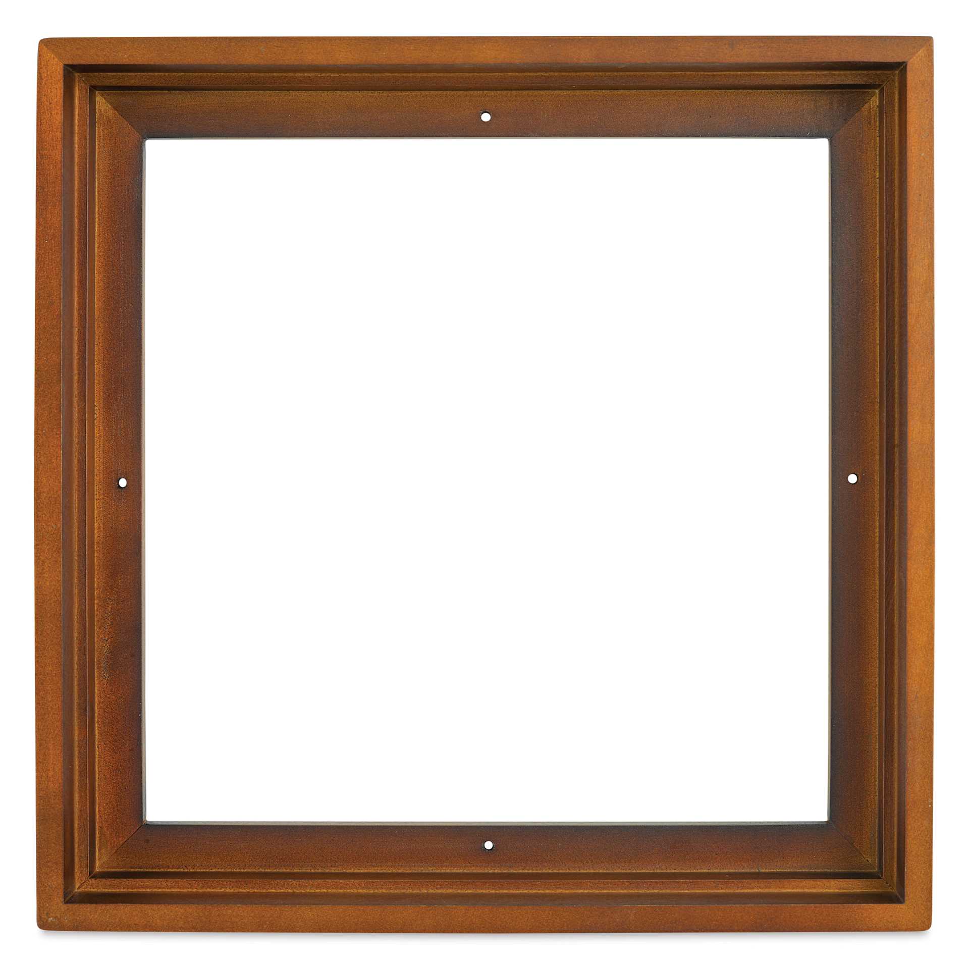 Ampersand Floaterframe - Bold, Walnut, 12" x 12", 1-1/2", front view