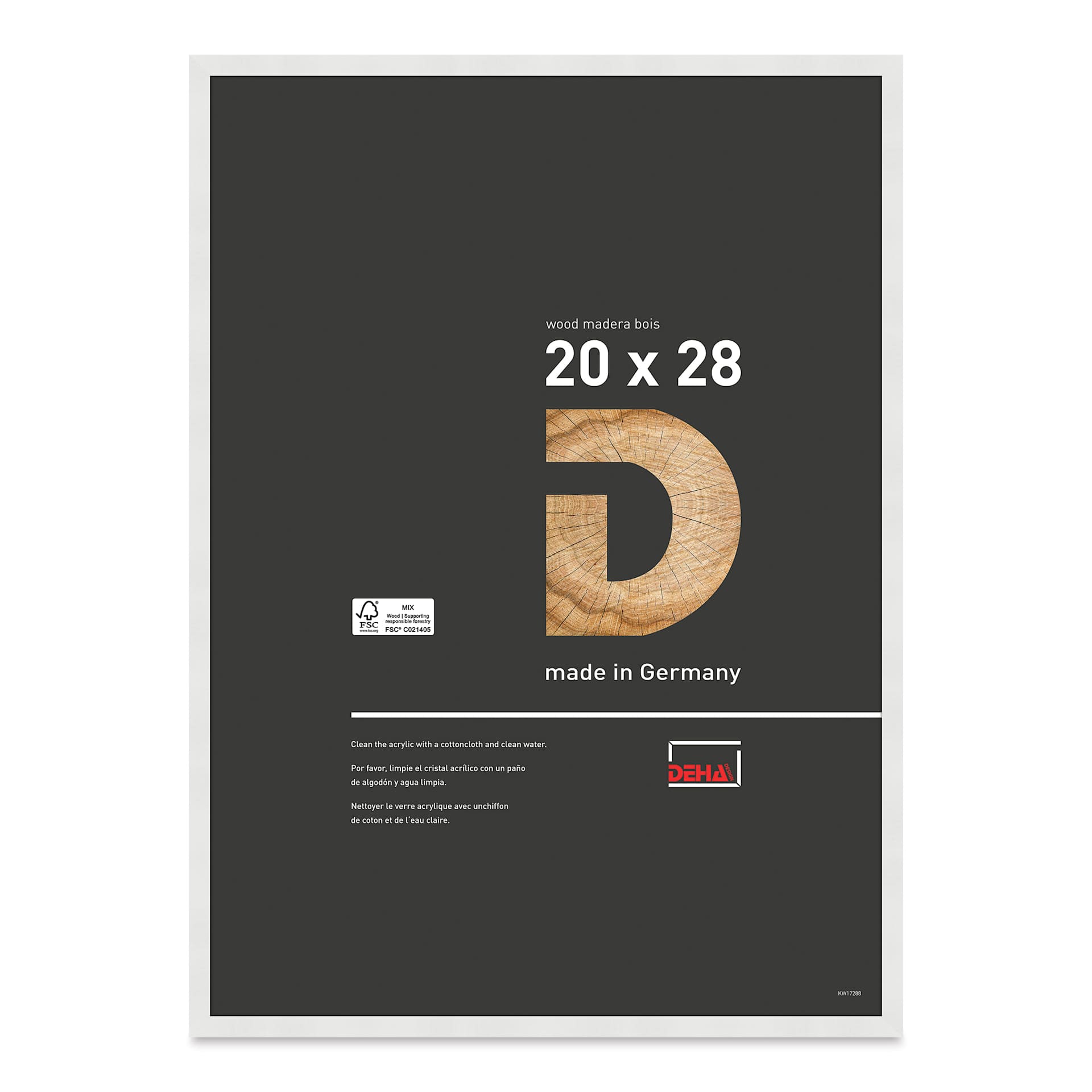 Deha Design Fontana Wood Frame - White, 20" x 28"