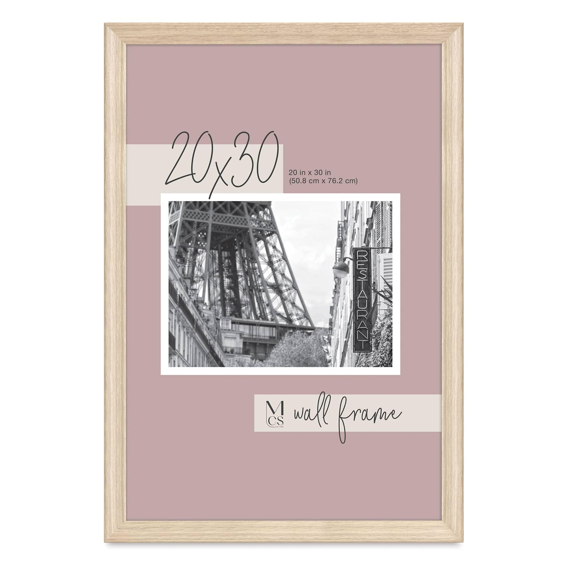 MCS Classic Edge Frame - 20" x 30", Natural