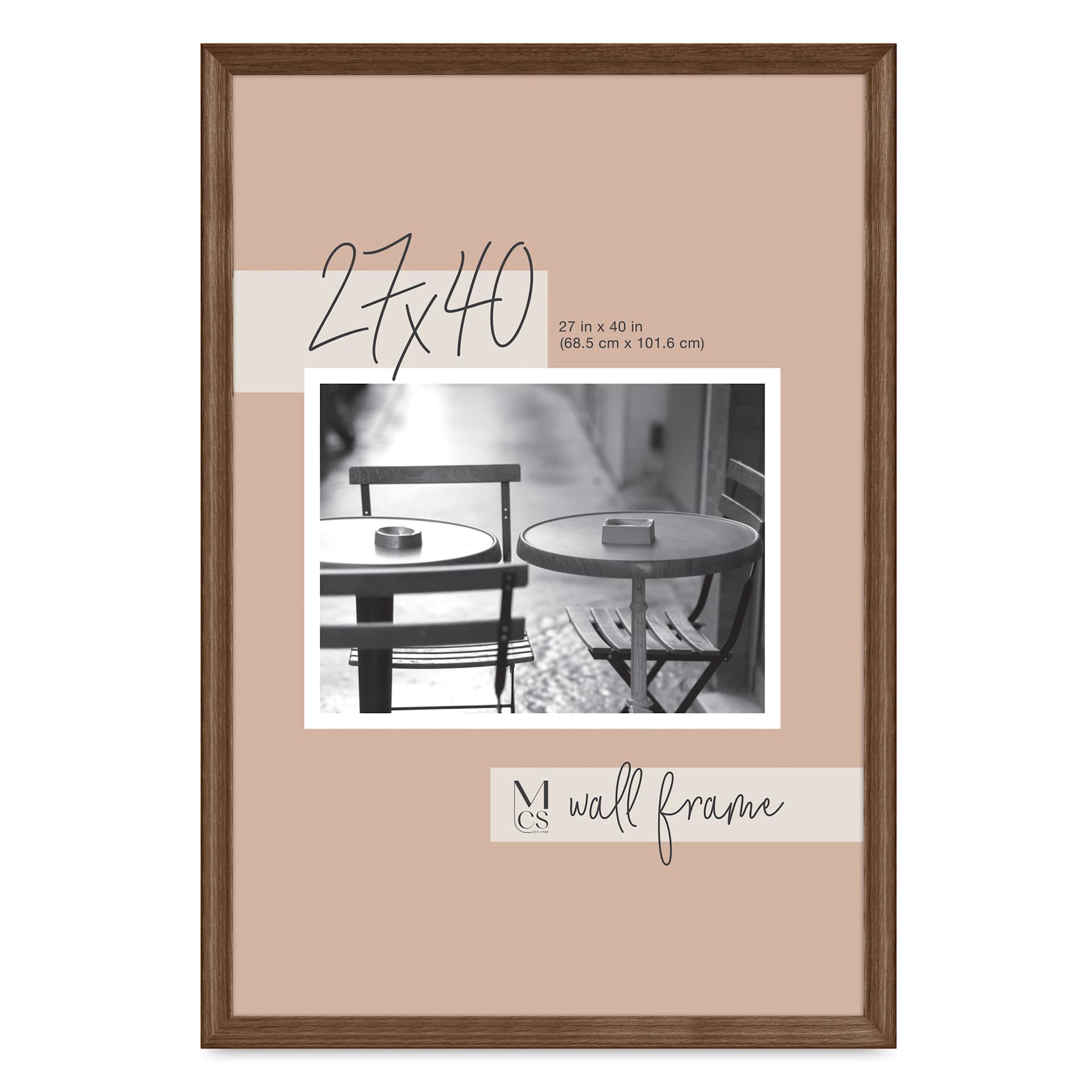MCS Classic Edge Frame - 27" x 40" Walnut