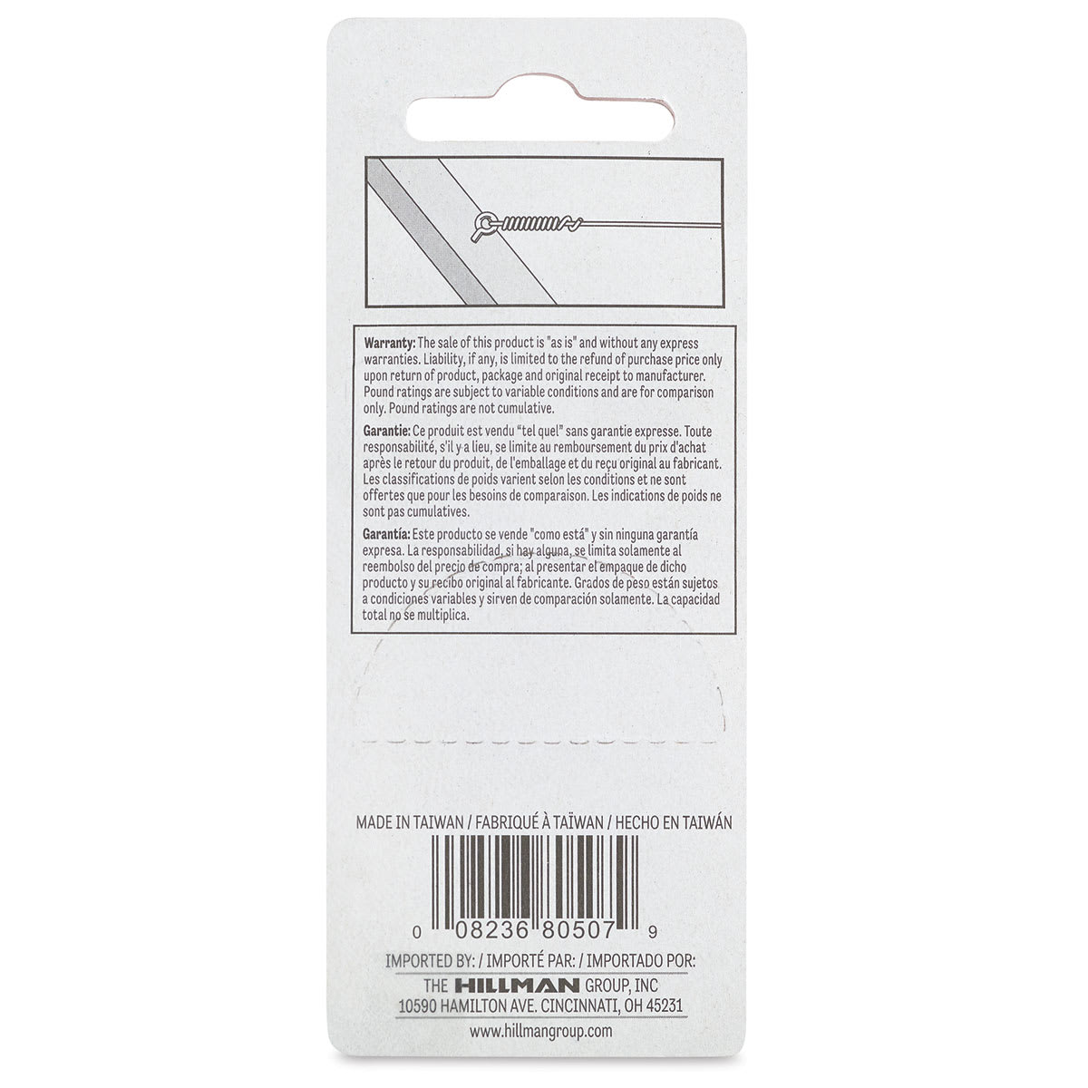 Hillman Screw Eyes - Back of package shown