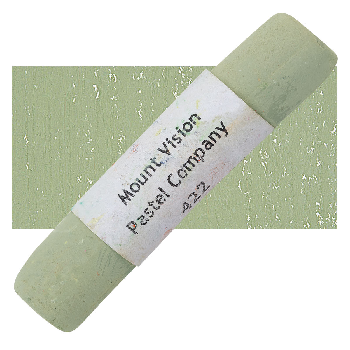Mount Vision Handmade Pastel - Earth Gray (Green) 422 pastel and swatch